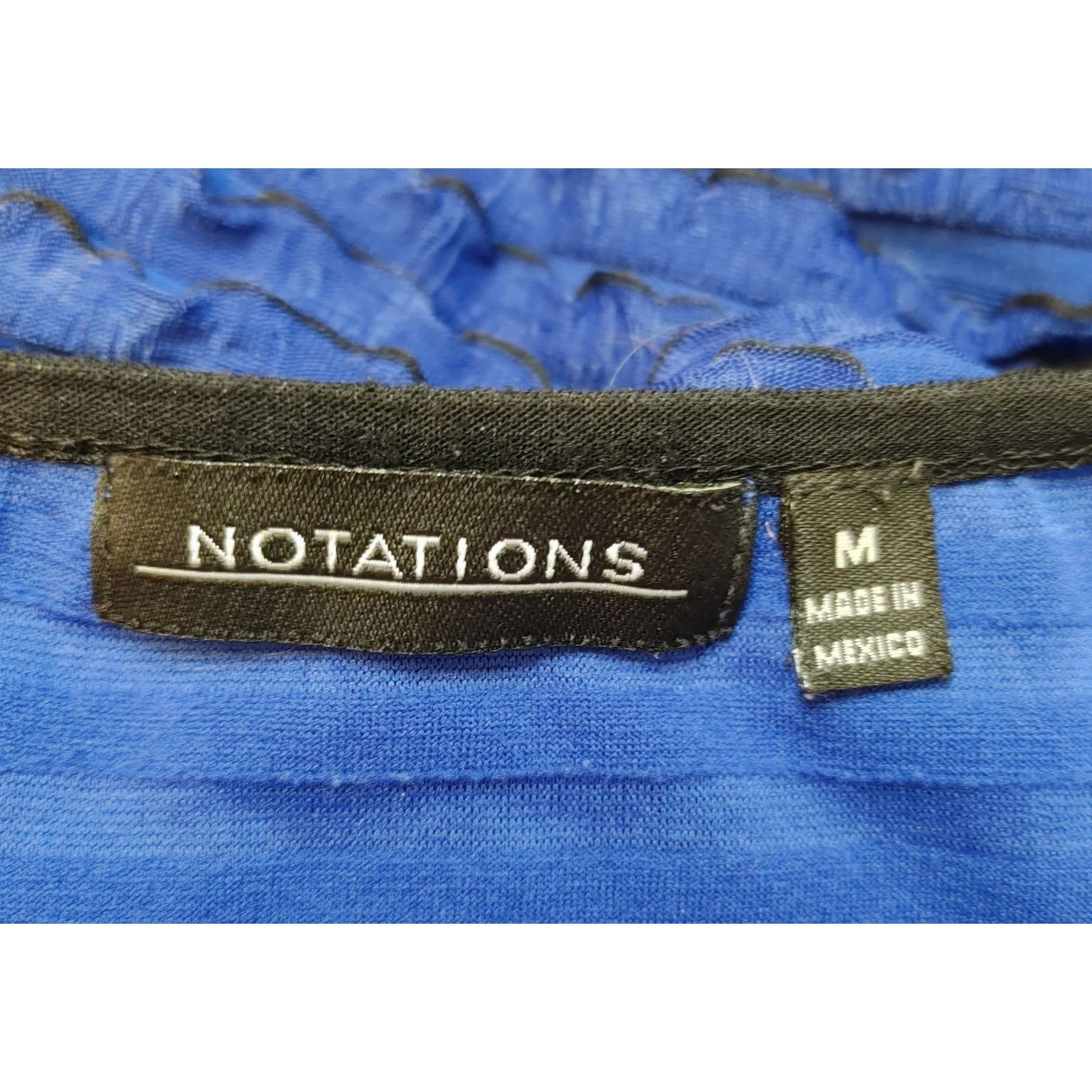 Other NOTATIONS Womens M Royal Blue Ruffle 3/4 Sleeve Formal Eveni Size M / US 6-8 / IT 42-44 - 3 Thumbnail
