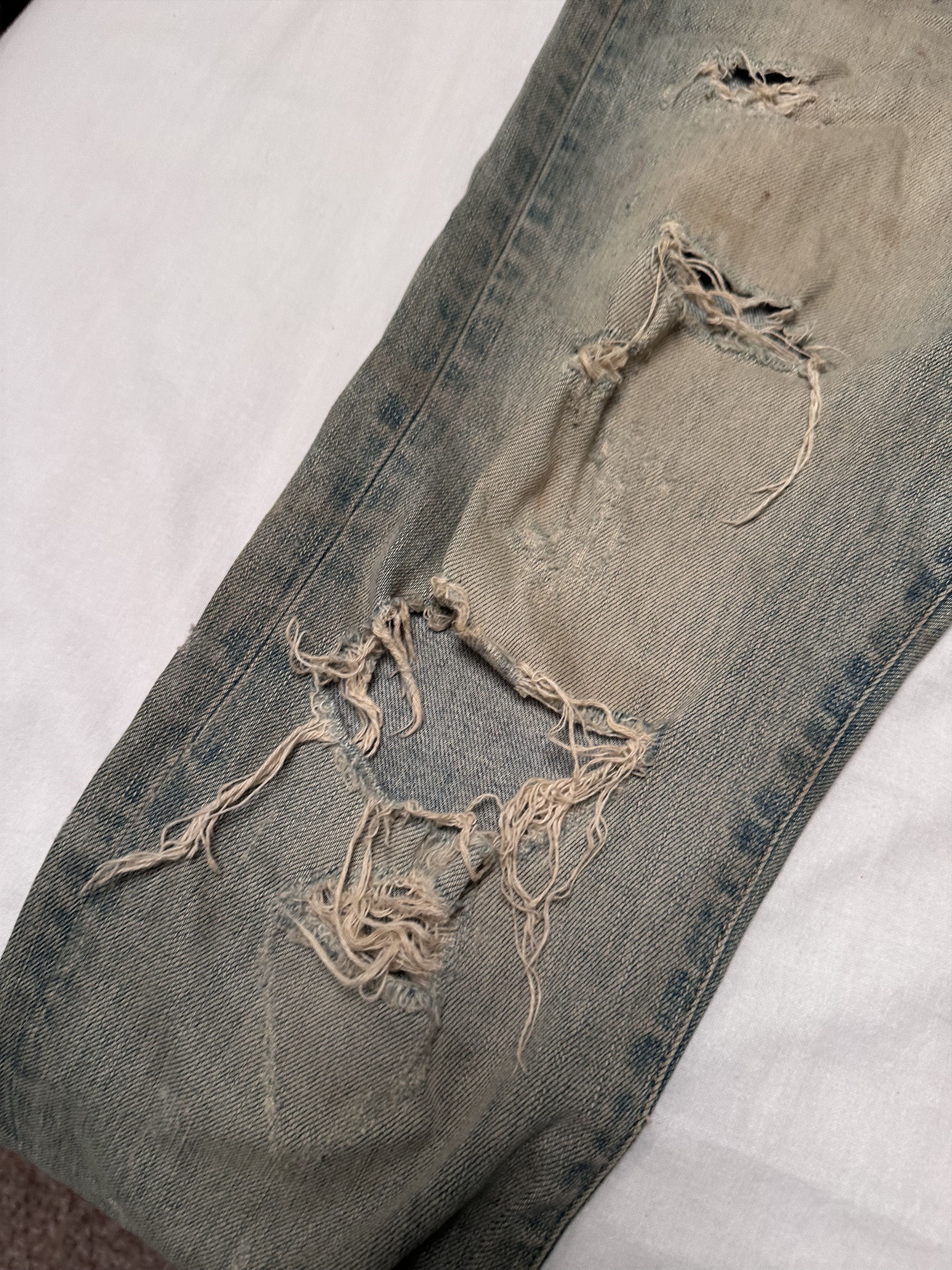 Saint Laurent Paris 2014 YSL SAINT LAURENT Paris Hedi Slimane Crash Denim Jeans Size US 32 / EU 48 - 3 Thumbnail