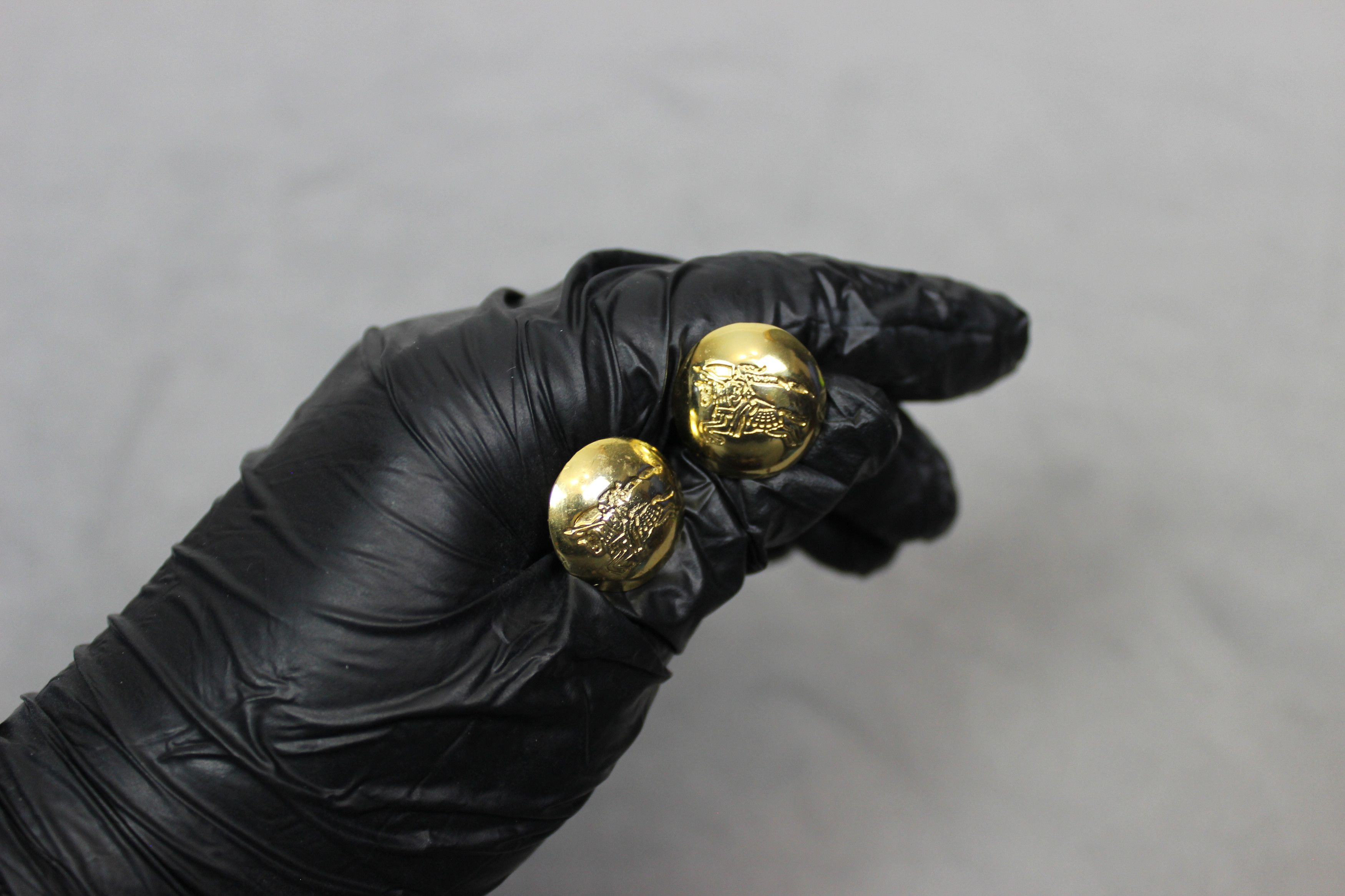 Burberry Burberrys gold vintage brooches icon logo small Size ONE SIZE - 4 Thumbnail