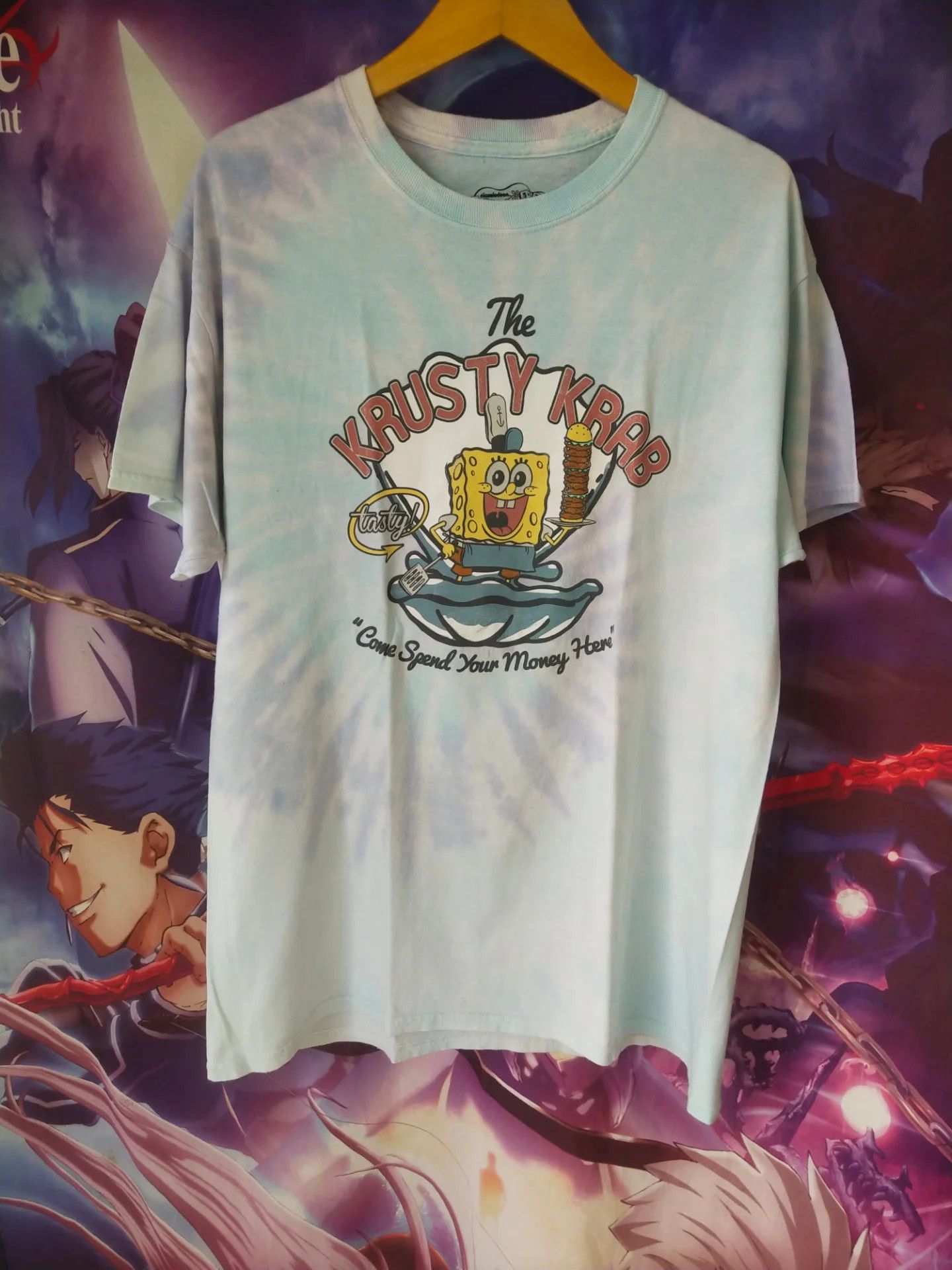 Nickelodeon SpongeBob SquarePants Tie Dye Krusty Krab Cartoon Tee Size US L / EU 52-54 / 3 - 1 Thumbnail