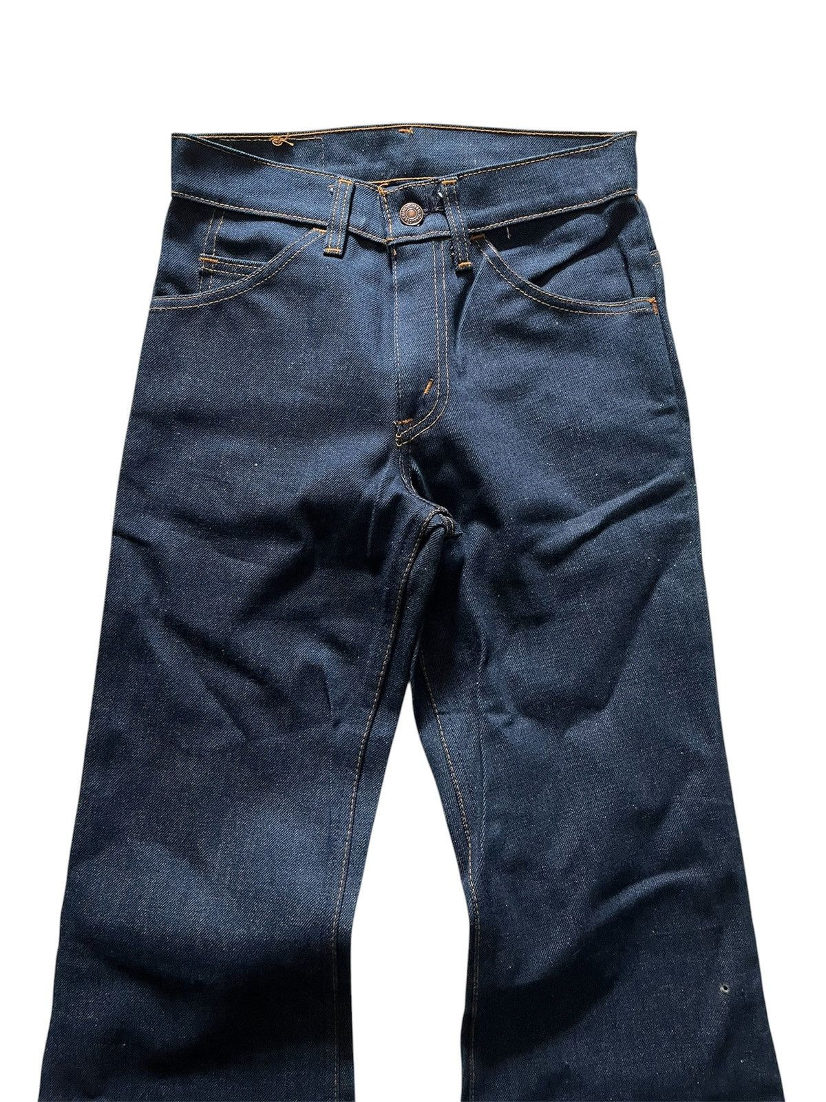 Levi's Vintage Clothing 1970s Levis 604 Big Bells indigo flare jeans NOS Size US 26 / EU 42 - 3 Thumbnail