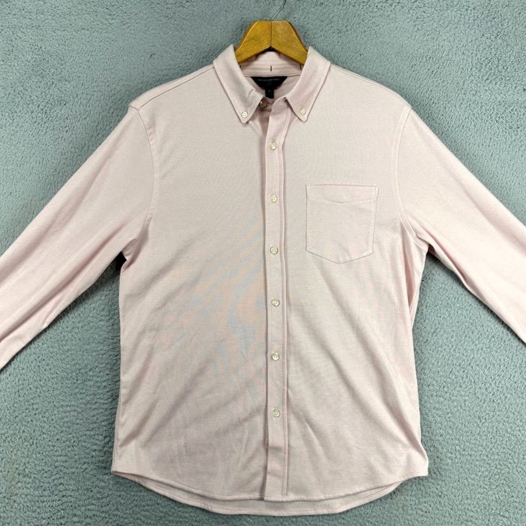 Banana Republic Banana Republic Button-Down Shirt Adult Medium Pink Slim Fit Pocket Mens NEW Size US M / EU 48-50 / 2 - 3 Thumbnail