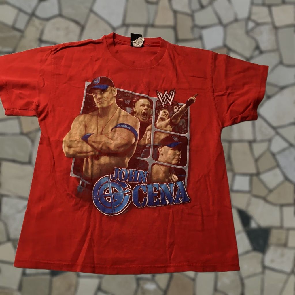 Vintage WWE John Cena T Shirt XL Men's Red Size US XL / EU 56 / 4 - 1 Thumbnail