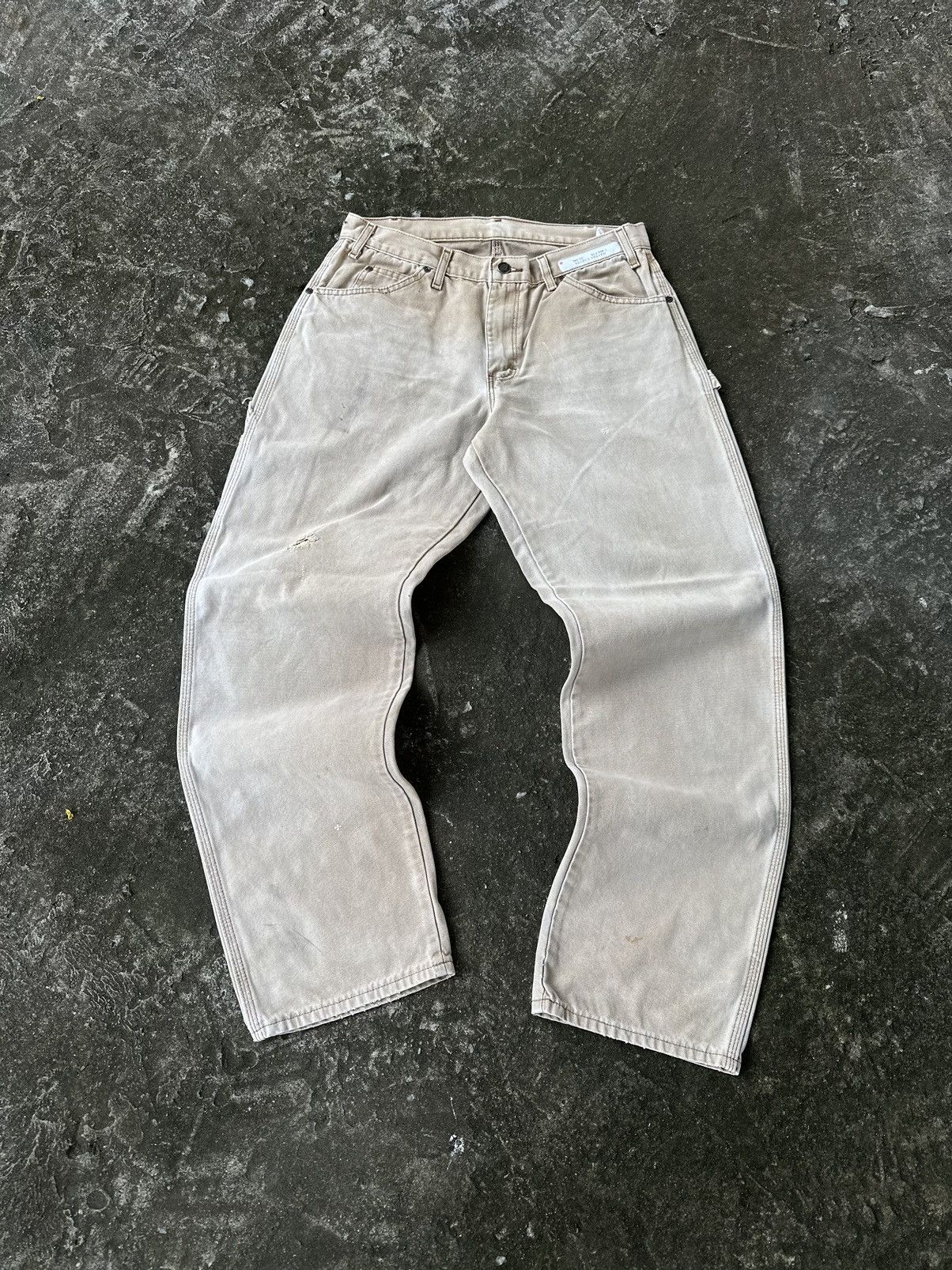 Carhartt × Dickies (32x32) Crazy Sun Faded Dickies Carpenter Pants Brown/Tan Size US 32 / EU 48 - 1 Thumbnail