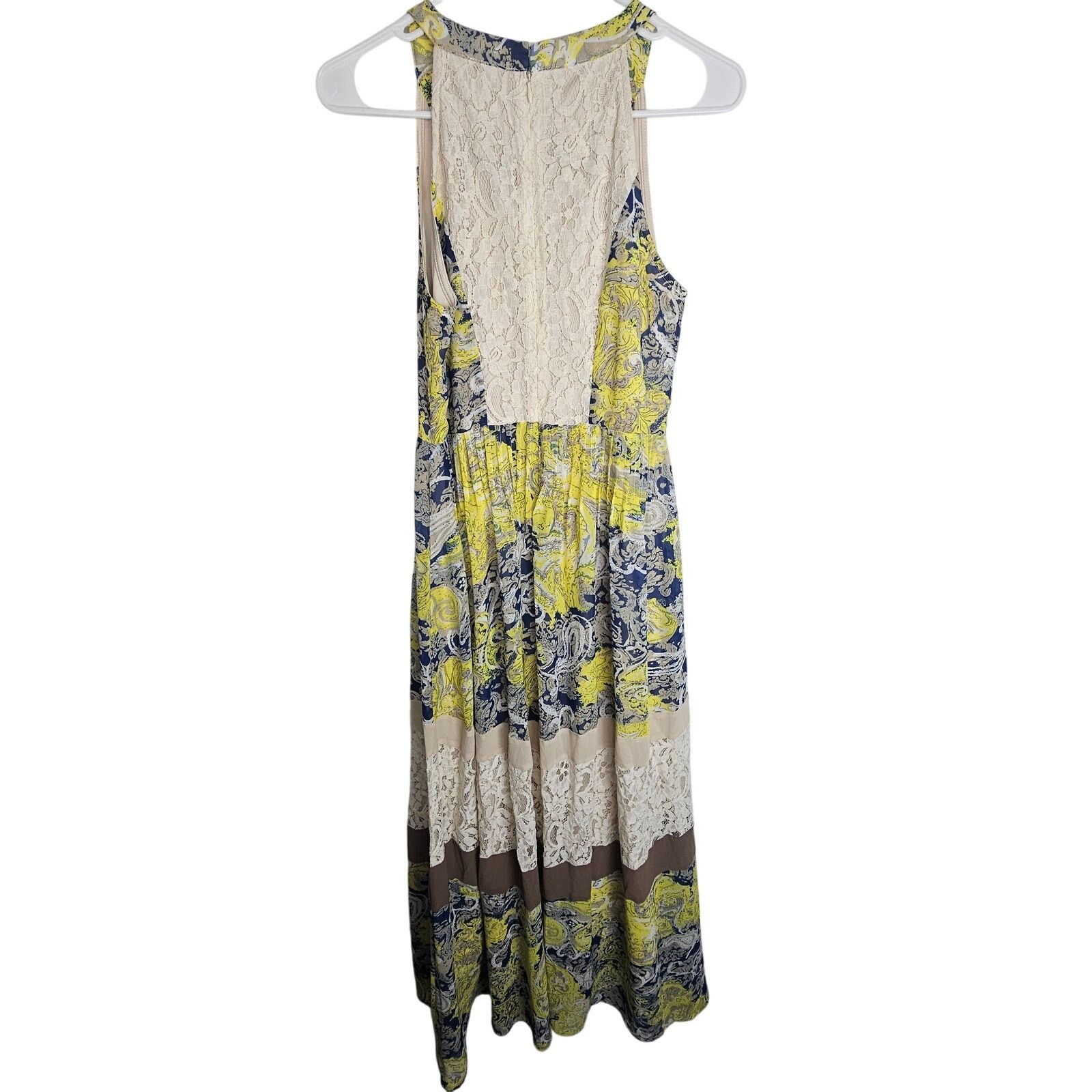 Anthropologie Anthropologie Ryu Womens Patchwork Lace Maxi Dress Sz M Boho Size M / US 6-8 / IT 42-44 - 10 Thumbnail