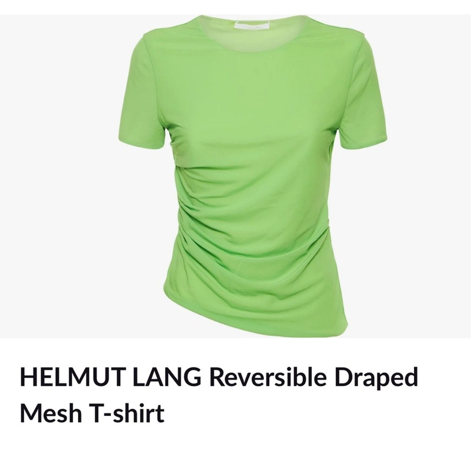 Helmut Lang NWT HELMUT LANG $245 Reversible Draped Mesh Top Size Small Size S / US 4 / IT 40 - 4 Thumbnail