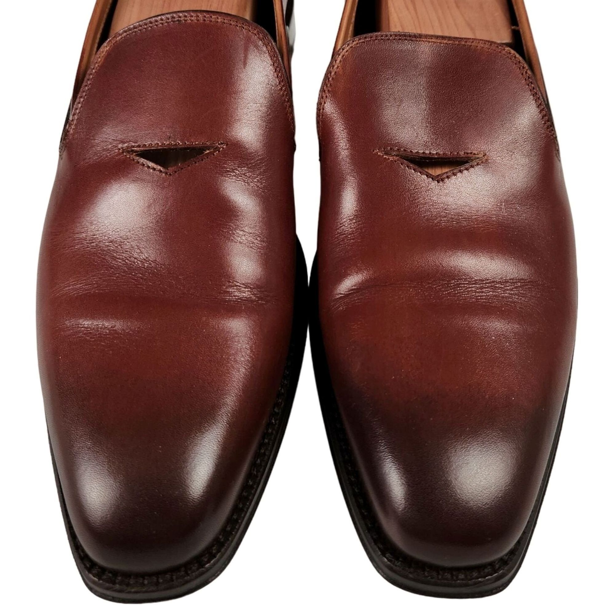Paul Fredrick Paul Fredrick Italy Men 9 Burnished Brown Leather Dress Shoe Size US 9 / EU 42 - 2 Thumbnail