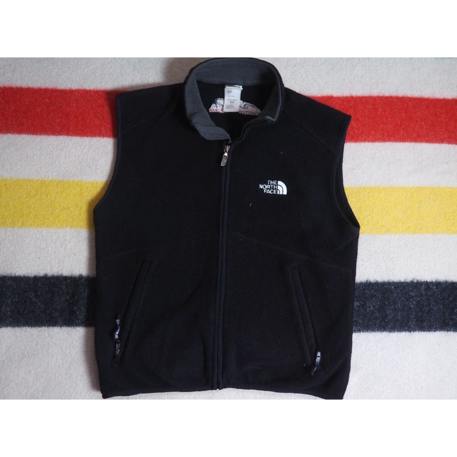 The North Face VINTAGE The North Face Vest 90s TNF Whistler Black Zip Logo Fleece Mens M Black Short Size US M / EU 48-50 / 2 - 2 Thumbnail