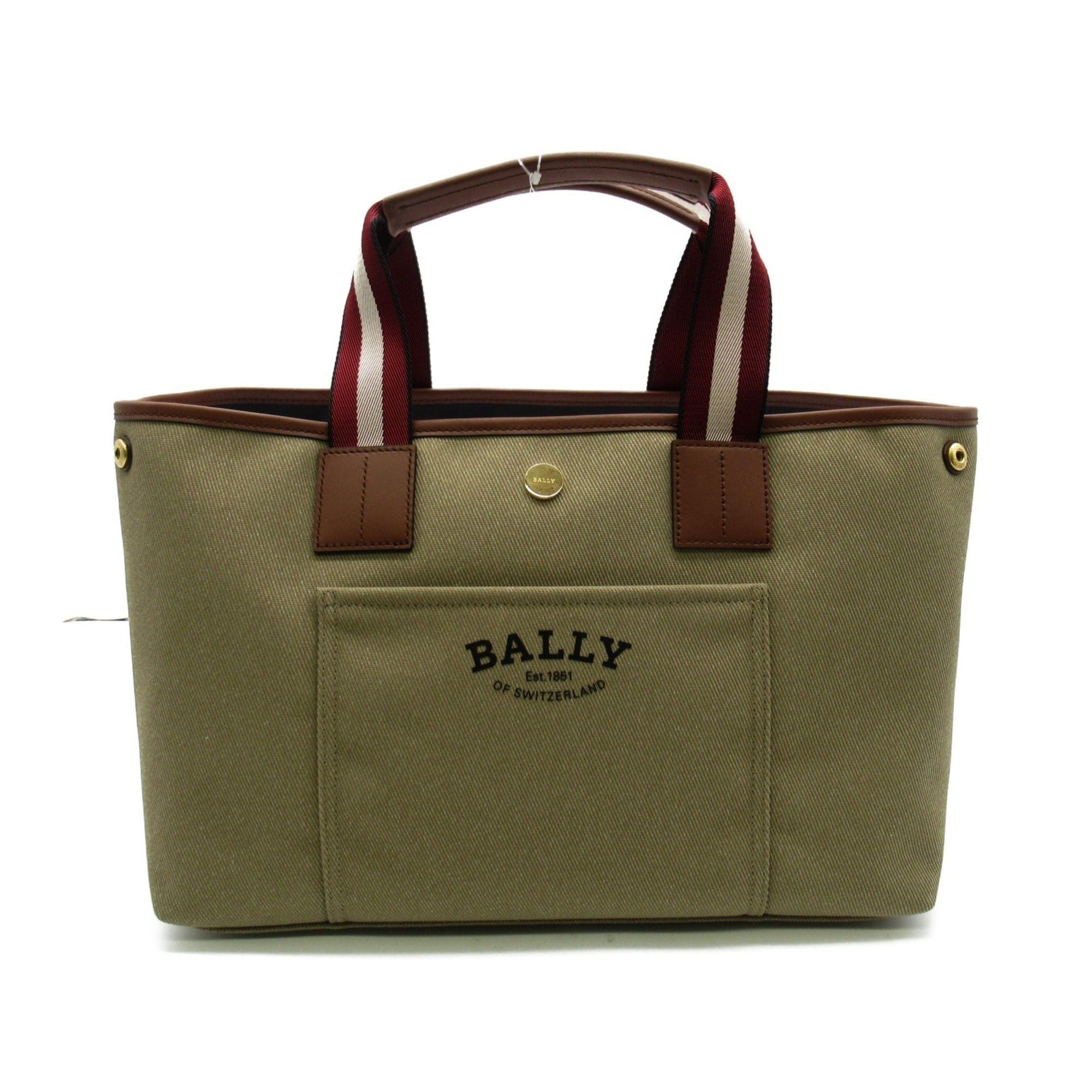 image of Bally Dryvalia Tote Bag L Brown Canvas 6306288, Women's
