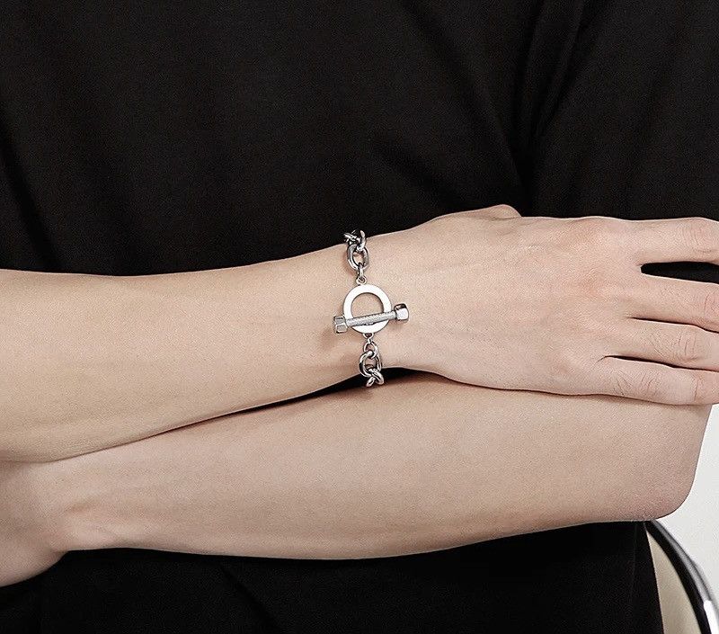 Vintage Vintage 21CM Silver Buckle Bracelet Size ONE SIZE - 4 Thumbnail