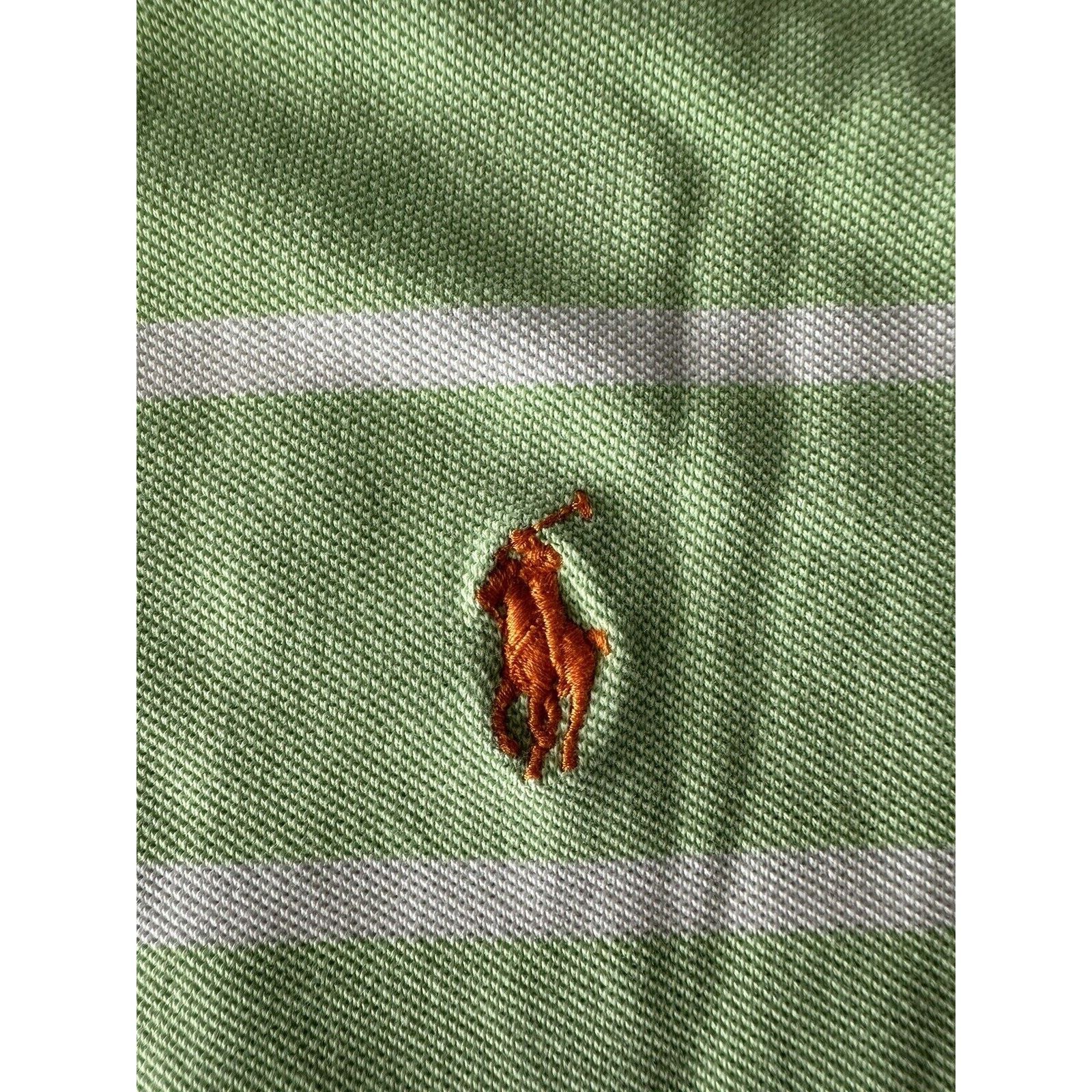 Ralph Lauren Ralph Lauren Polo Golf Shirt XL Green/White Orange Pony Size US XL / EU 56 / 4 - 3 Thumbnail
