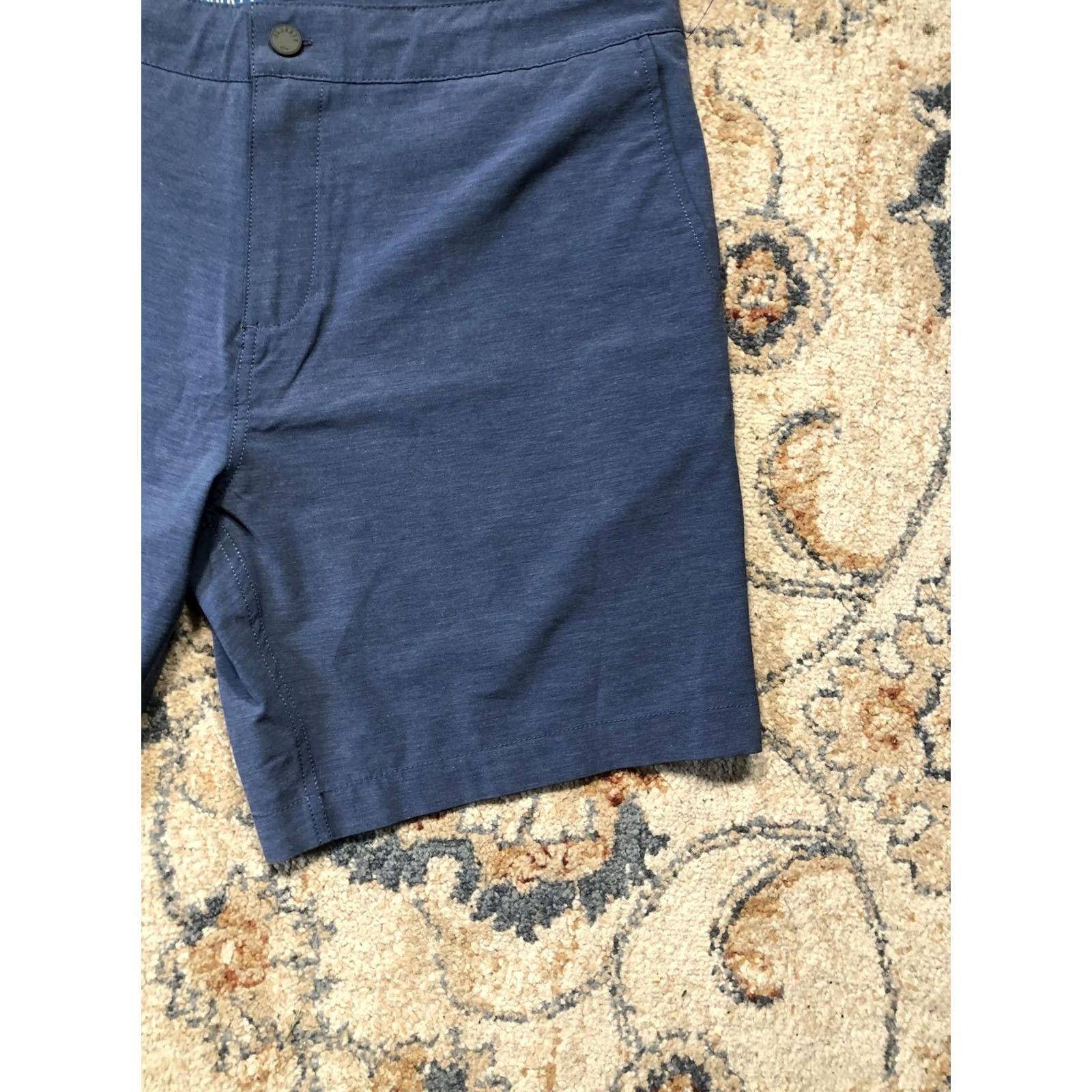 Faherty Faherty Men's 40 All Day Shorts Chino 7 Inseam Blue Casual Summer Beach Performance Lightweight Stretch Pocketed Flat Front Zip Fly Size US 40 / EU 56 - 5 Thumbnail