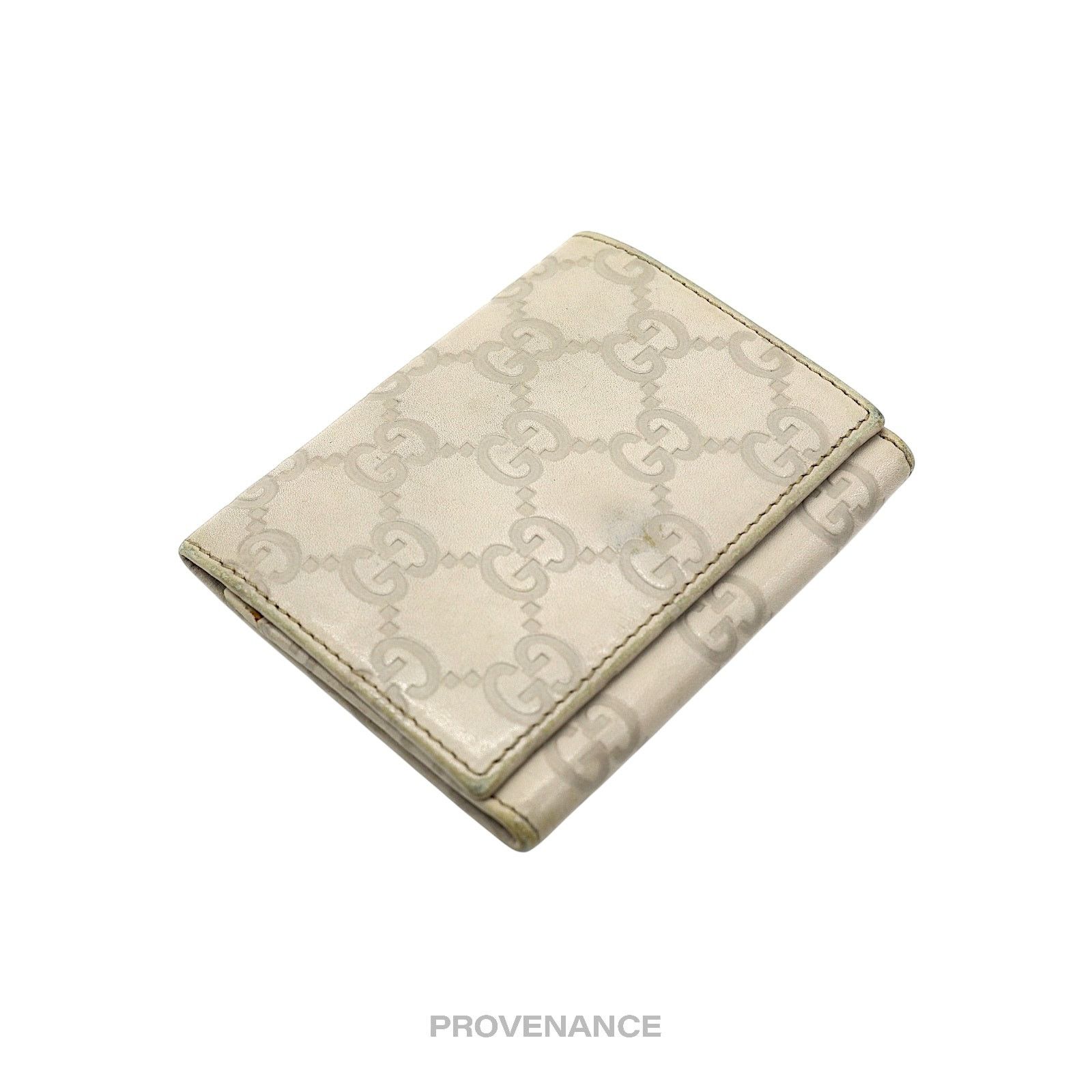 Gucci 🔴 Gucci Card Wallet - Chalk Guccissima Leather Size ONE SIZE - 4 Thumbnail