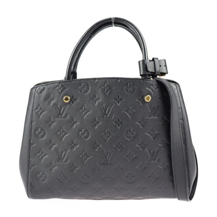 Louis Vuitton Montaigne Bb M41053 Noir Monogram Implant 2Way Shoulder Bag  woman