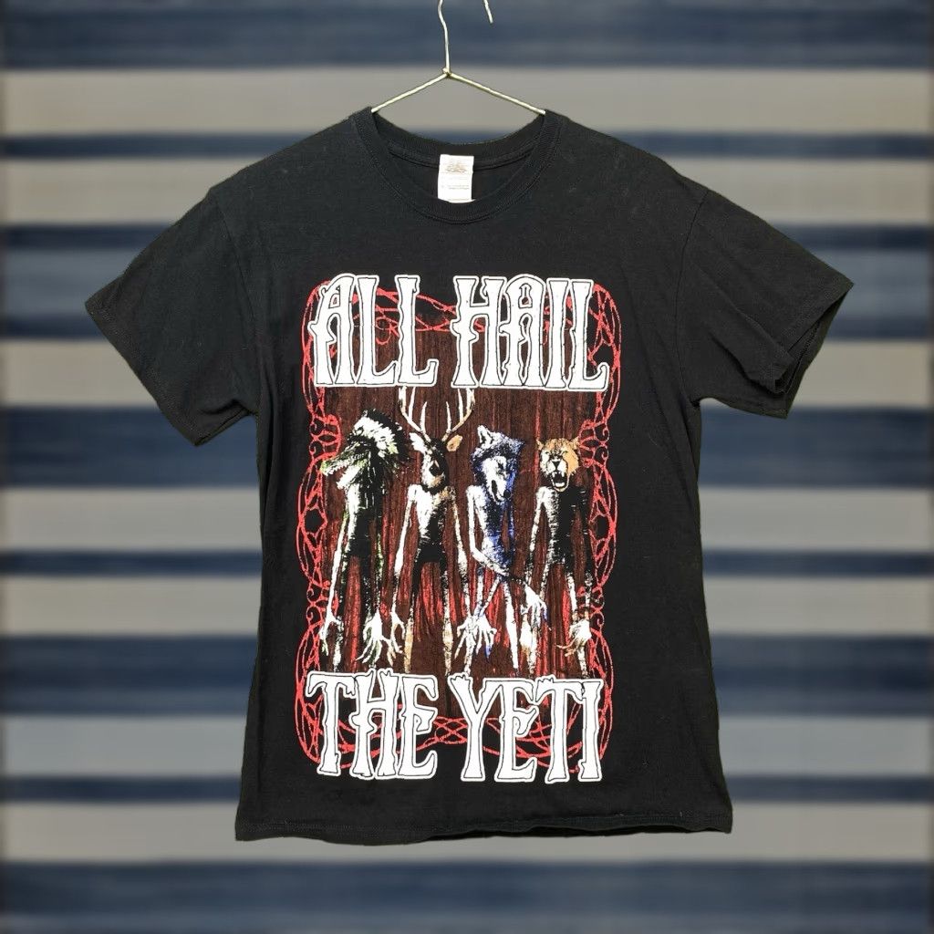 Gildan All Hail The Yeti Shirt Mens Large Black Heavy Metal Band Grunge We Are Darkness Size US L / EU 52-54 / 3 - 1 Thumbnail