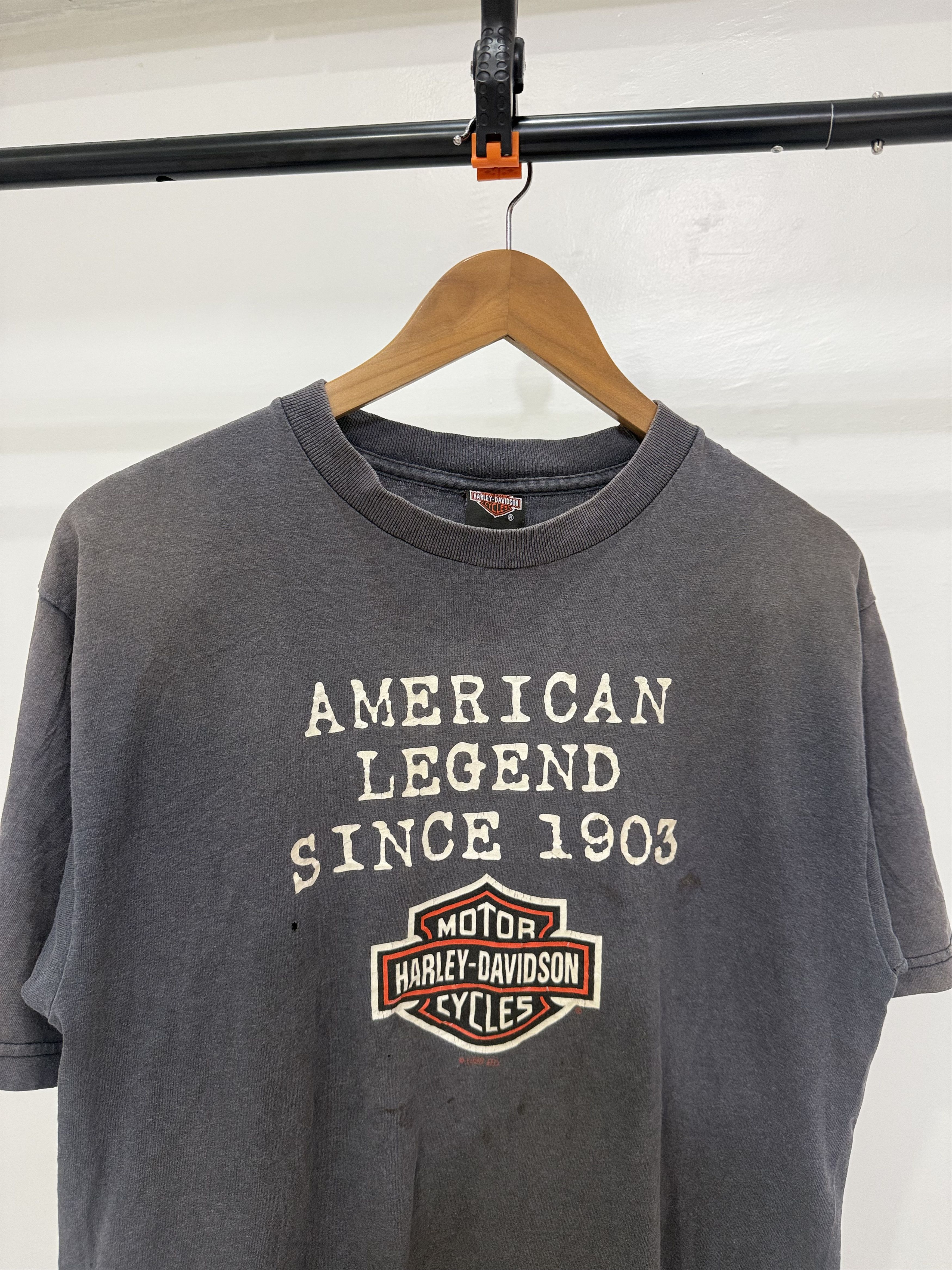 Vintage Harley Davidson Vintage Thrashed Faded Shirt WWE Sturgis Size US L / EU 52-54 / 3 - 2 Thumbnail