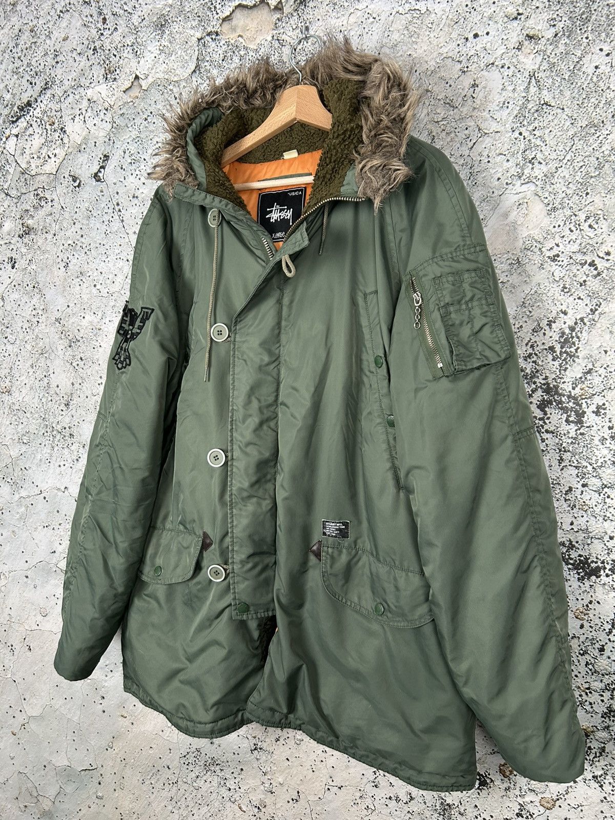Stussy Stussy Vintage Parkas Jacket Streetwear Rap Baggy Military Size US XL / EU 56 / 4 - 2 Thumbnail