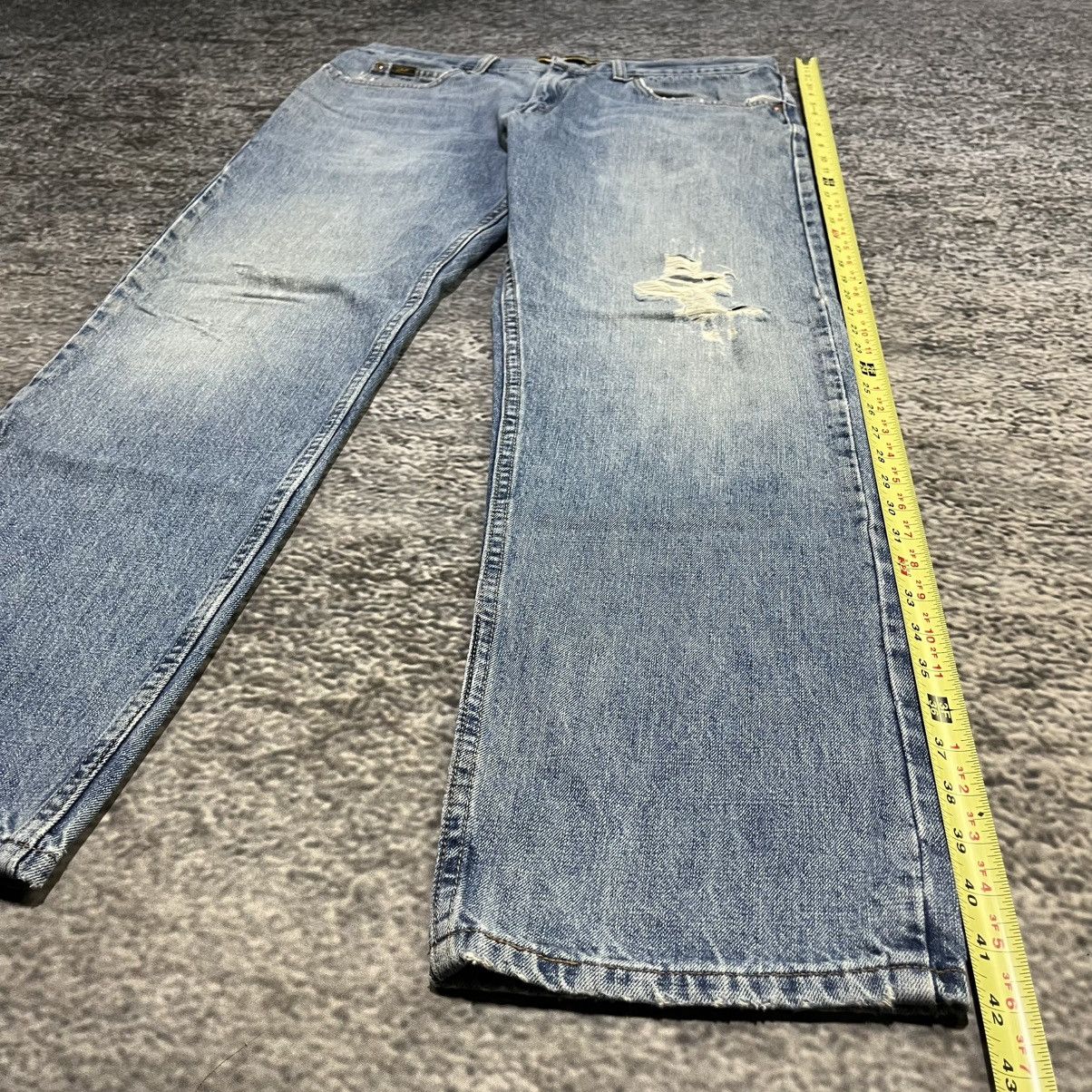Lee Vintage Lee Distressed Faded Workwear Skater Blue Jeans Size US 36 / EU 52 - 14 Thumbnail