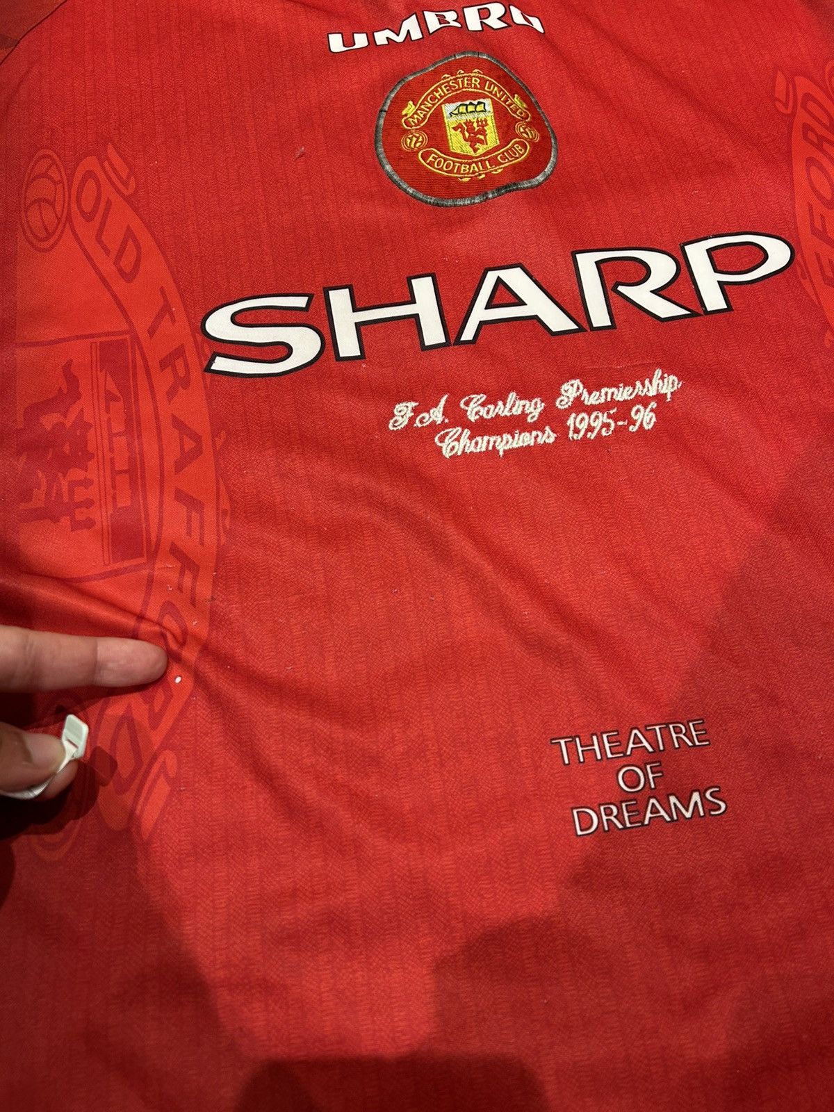 Umbro × Vintage Manchester United 1996/98 home jersey FA CUP winners Size US XL / EU 56 / 4 - 3 Thumbnail
