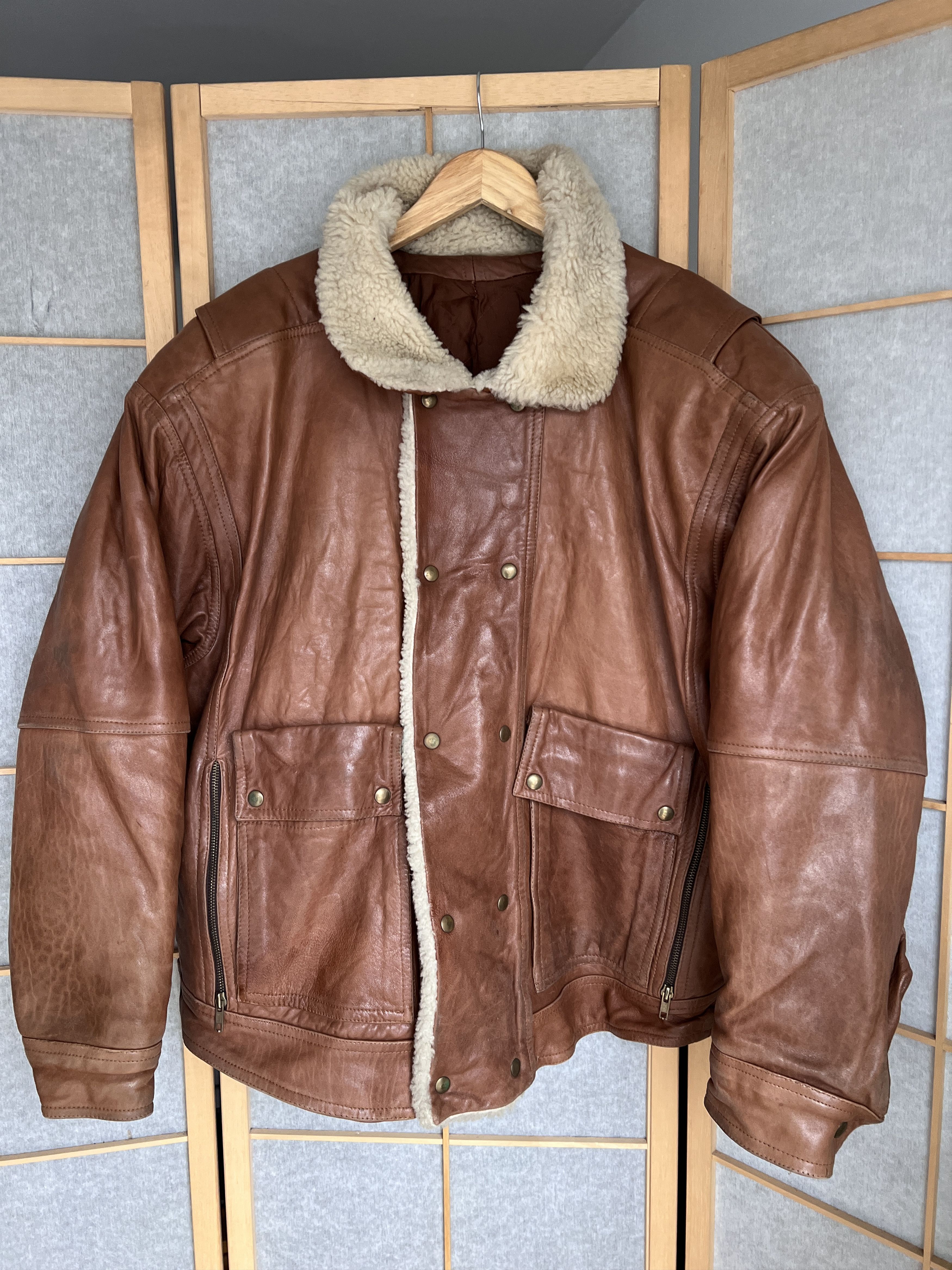 Le Grande Bleu (L.G.B.) Rick Owens Type VTG 00s Yohji Yamamoto Style Leather Jacket Size US XL / EU 56 / 4 - 16 Thumbnail