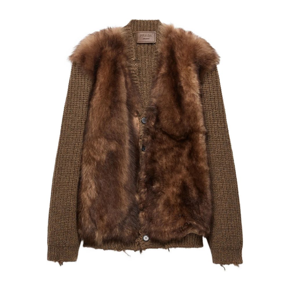 Prada Prada BROWN Sweaters & Knitwear - Cardigans Size US L / EU 52-54 / 3 - 1 Thumbnail