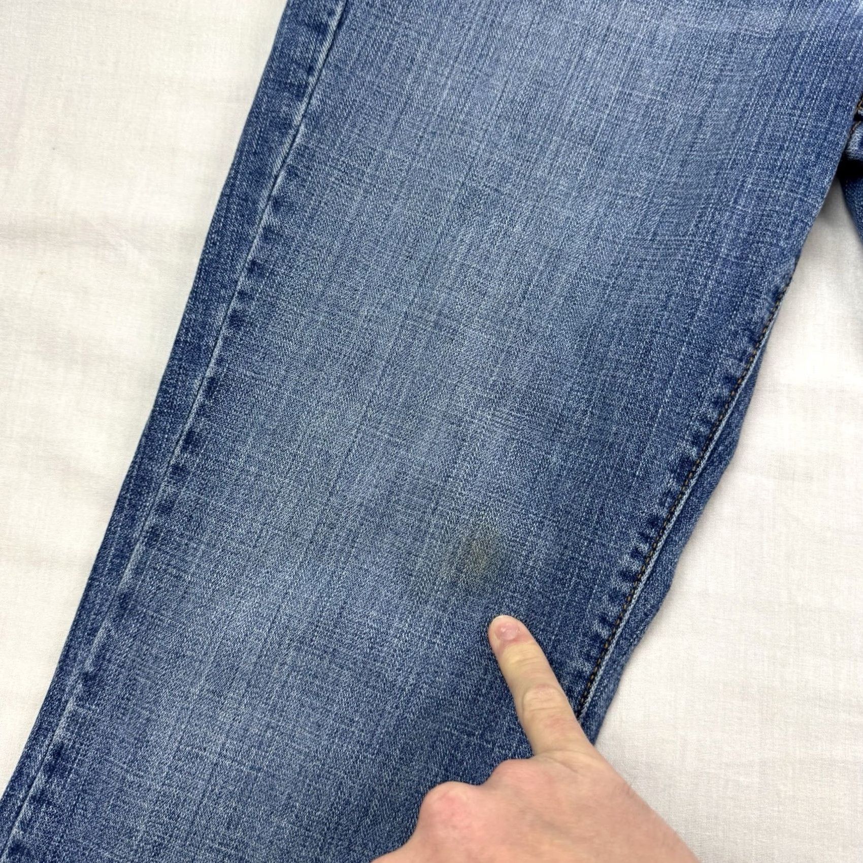 Levi's VINTAGE Levis 545 Low Bootcut Jeans Womens 30x31 Mid Rise Hipster Y2K Blue Denim Cotton Spandex Size 30" / US 8 / IT 44 - 2 Thumbnail