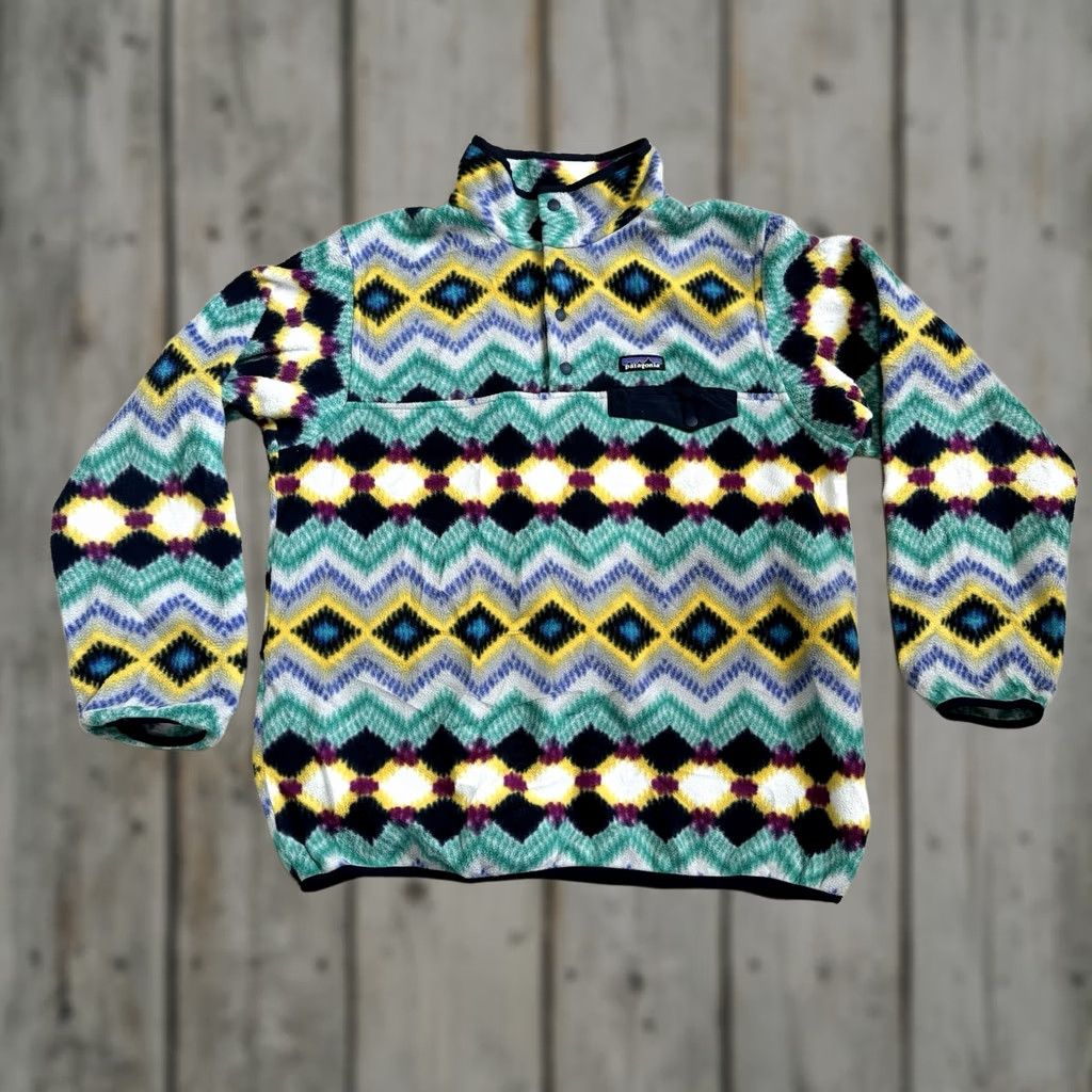 Patagonia Patagonia Sweater XL Womens Pattern Synchilla Snap Fleece Abstract Print Size XL / US 12-14 / IT 48-50 - 1 Thumbnail
