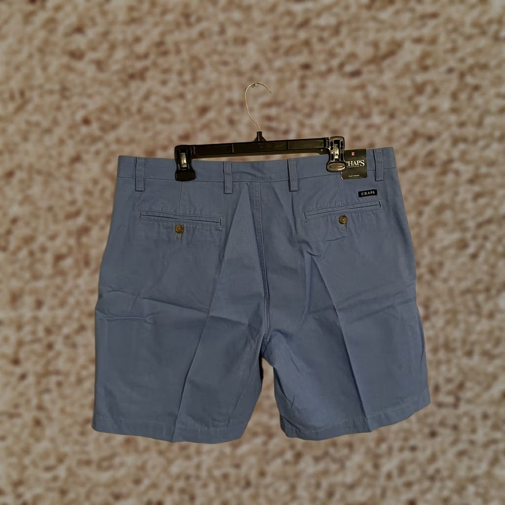 Chaps Chaps Chino Shorts Flat Front Cotton Blue Preppy Mens 38 Size US 38 / EU 54 - 1 Thumbnail