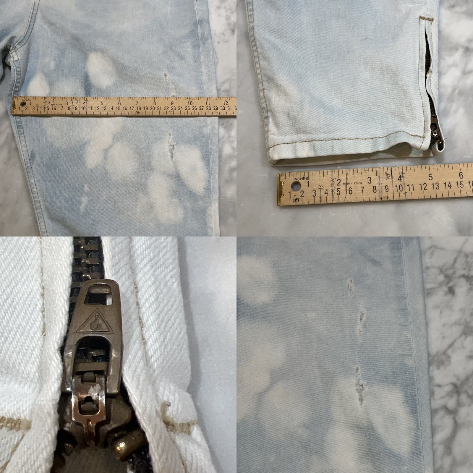 Guess Vintage Guess Jeans Women’s 32 1981 Light Wash Crop Stretch 3 Zip Thrashed Size 24" / US 00 / IT 34 - 10 Thumbnail