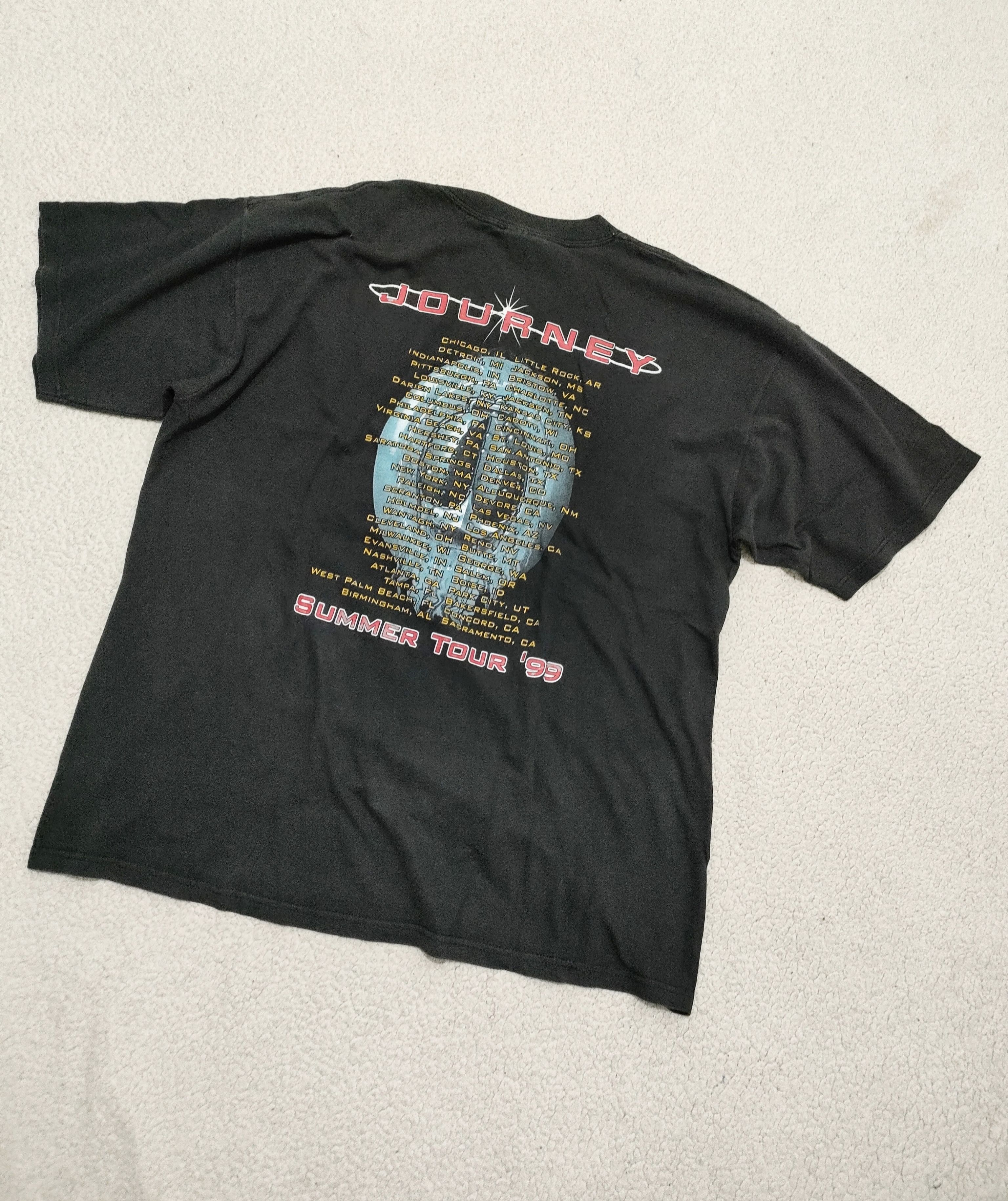 Band Tees × Vintage 90s JOURNEY SUMMER '99 TOUR Vintage T-Shirt Size US XL / EU 56 / 4 - 11 Thumbnail