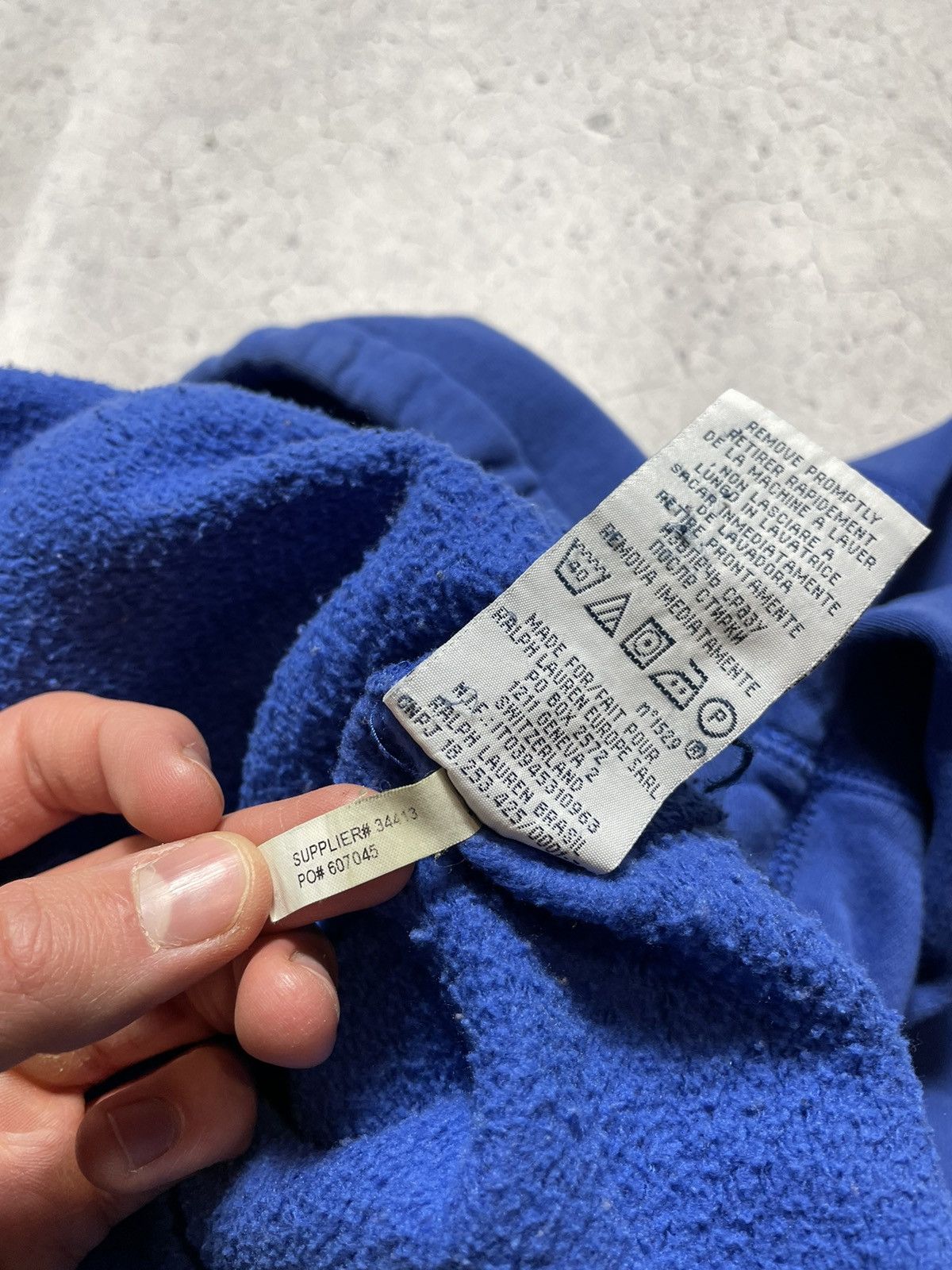 Polo Ralph Lauren × Ralph Lauren × Vintage Vintage Blue Zip Up Hoodie Polo Ralph Lauren Hype PRL Y2K Size US S / EU 44-46 / 1 - 9 Thumbnail