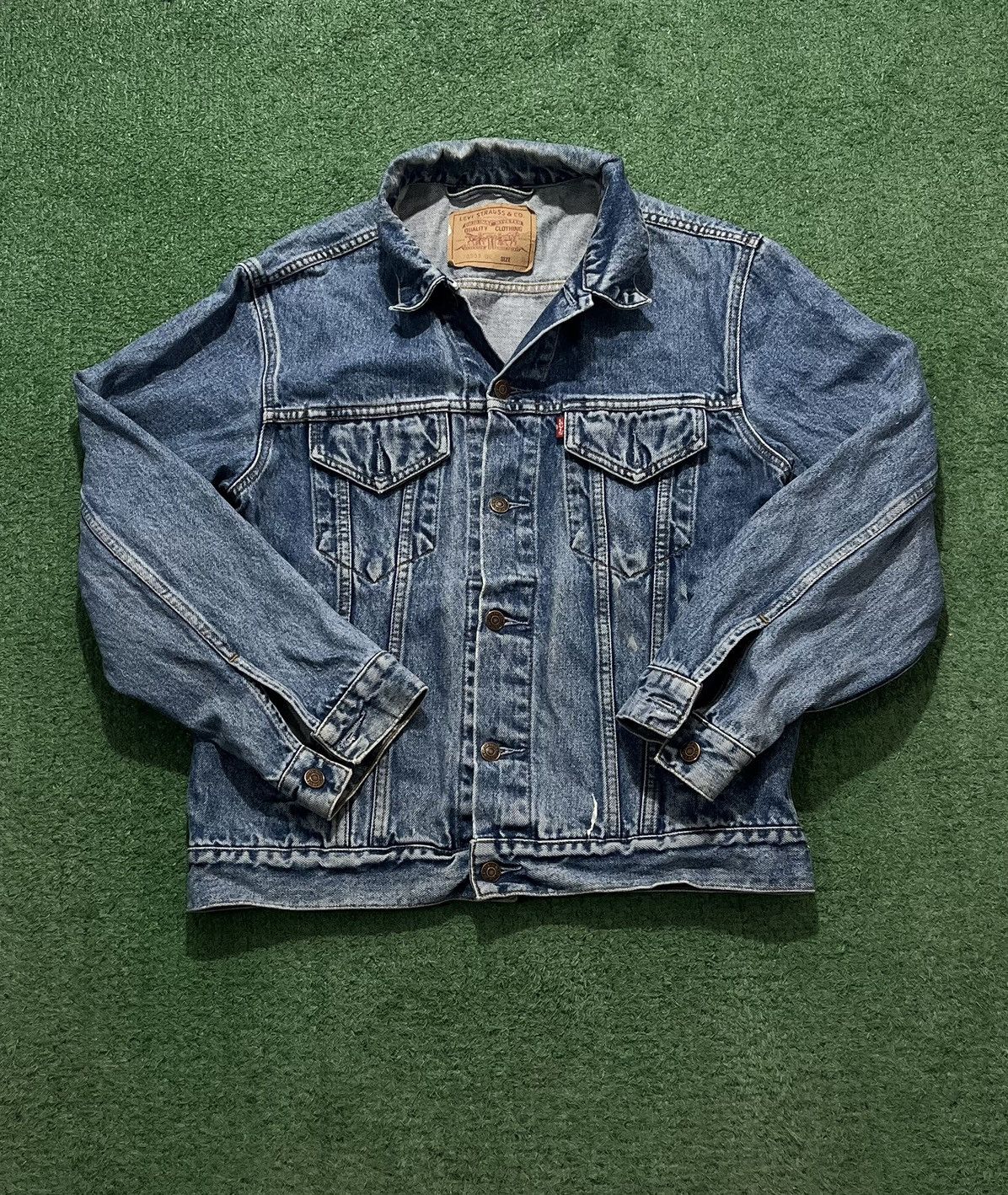 Levi's Levis denim jacket bomber blue Size US M / EU 48-50 / 2 - 1 Thumbnail