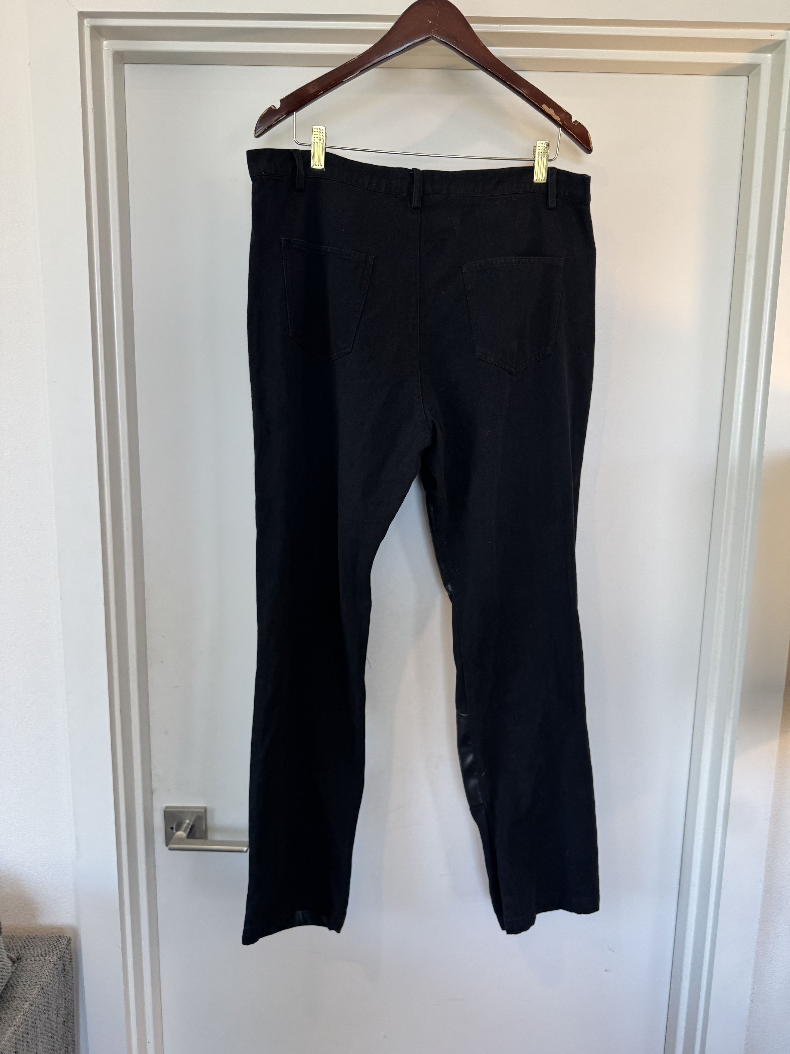 American Stitch Leather Patch Denim Pants Size US 36 / EU 52 - 2 Thumbnail