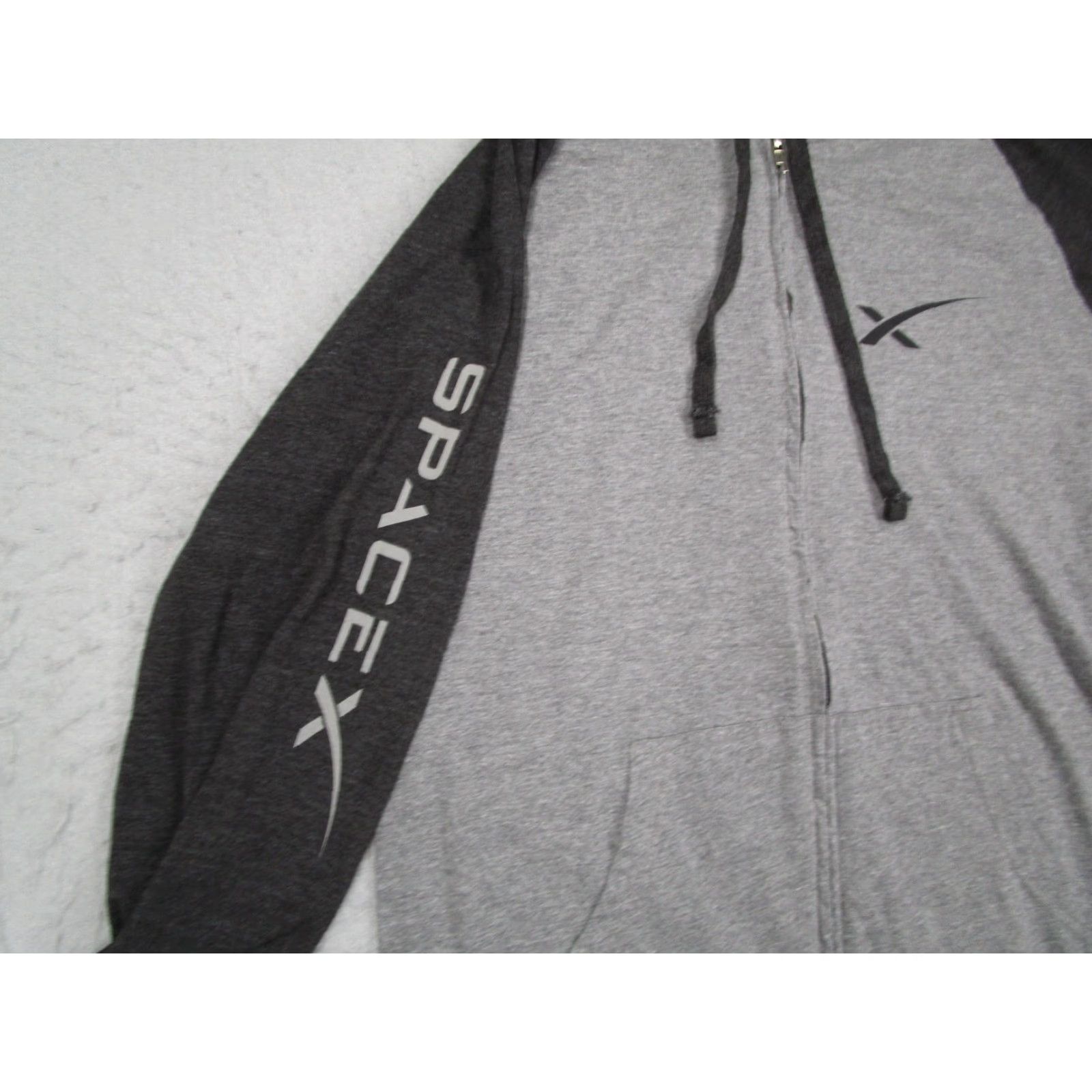 Logo 7 SpaceX Hoodie Mens L Gray Raglan Full Zip Logo Graphic Lightweight Size US L / EU 52-54 / 3 - 4 Thumbnail