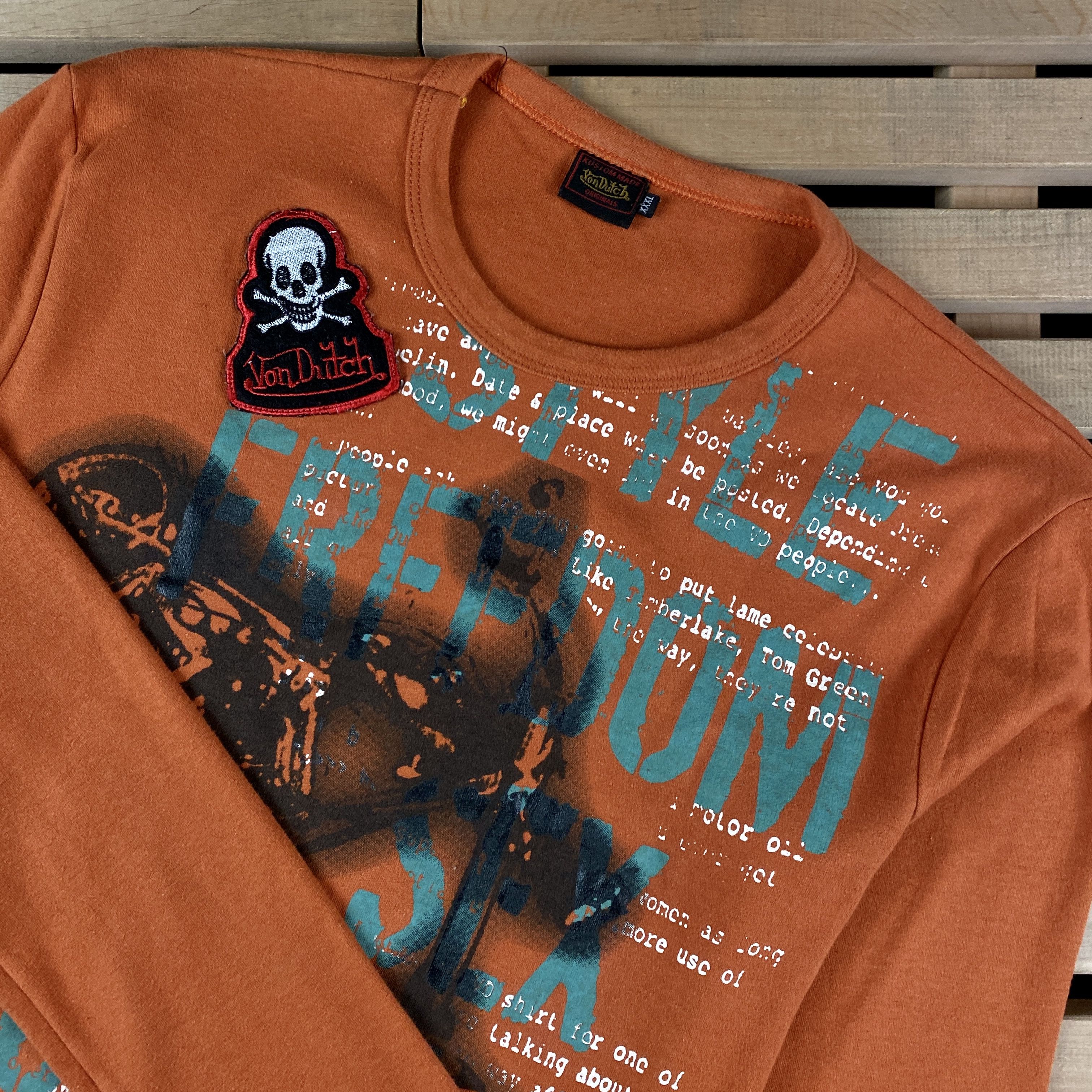 Von Dutch Mens Long Sleeve T-Shirt Von Dutch Vintage Size XXXL 3XL Size US XXL / EU 58 / 5 - 2 Thumbnail