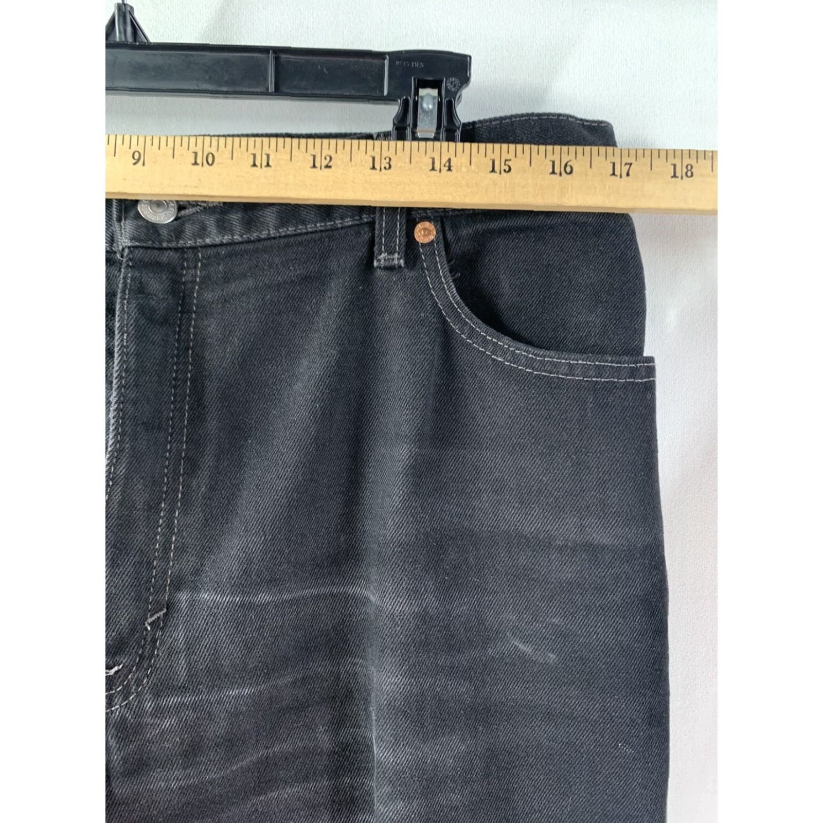 Vintage VINTAGE Levi's 550 Red Tab Jeans Women’s Black USA Sz L 34x32 High Rise 90s Size 36" / US 14 / IT 50 - 4 Thumbnail