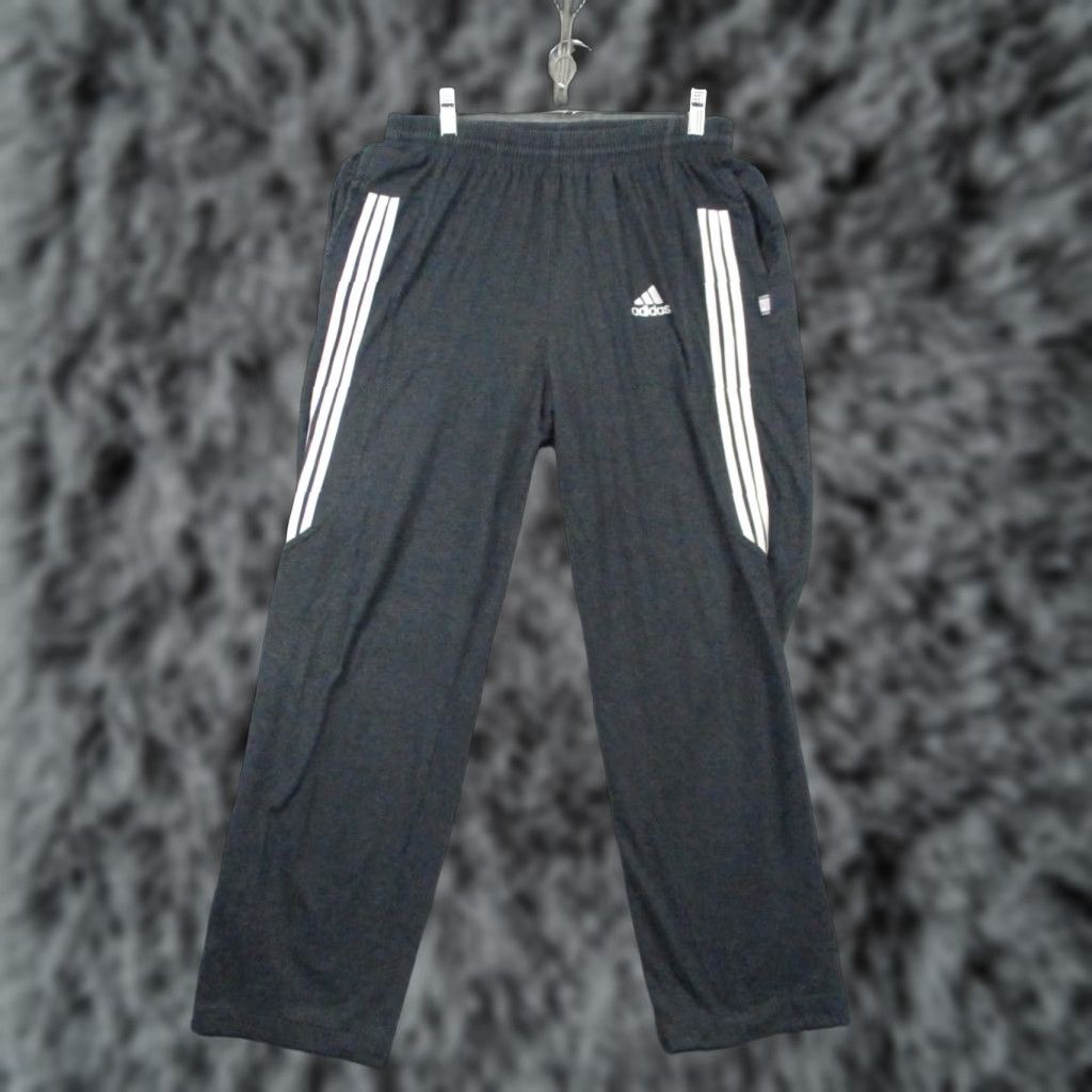 Adidas Adidas Sweatpants Large Men Gray Blue 3 Stripe Joggers Pockets Logo Size US 30 / EU 46 - 1 Thumbnail