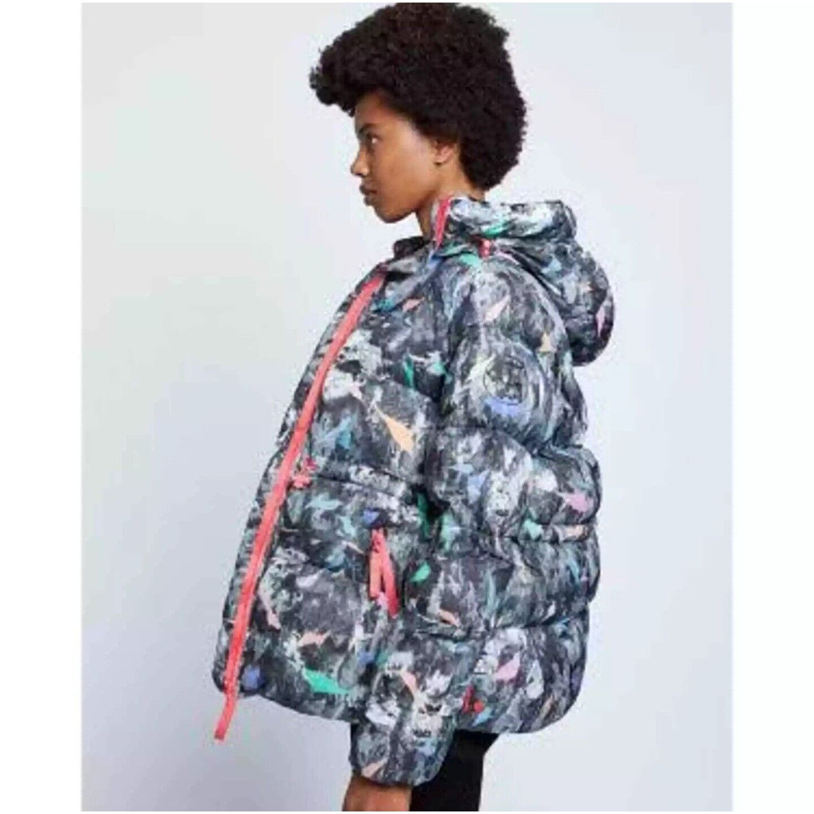 Hunter HUNTER Original A-Line Puffer Jacket Storm Camo Print Multi Size XS / US 0-2 / IT 36-38 - 5 Thumbnail