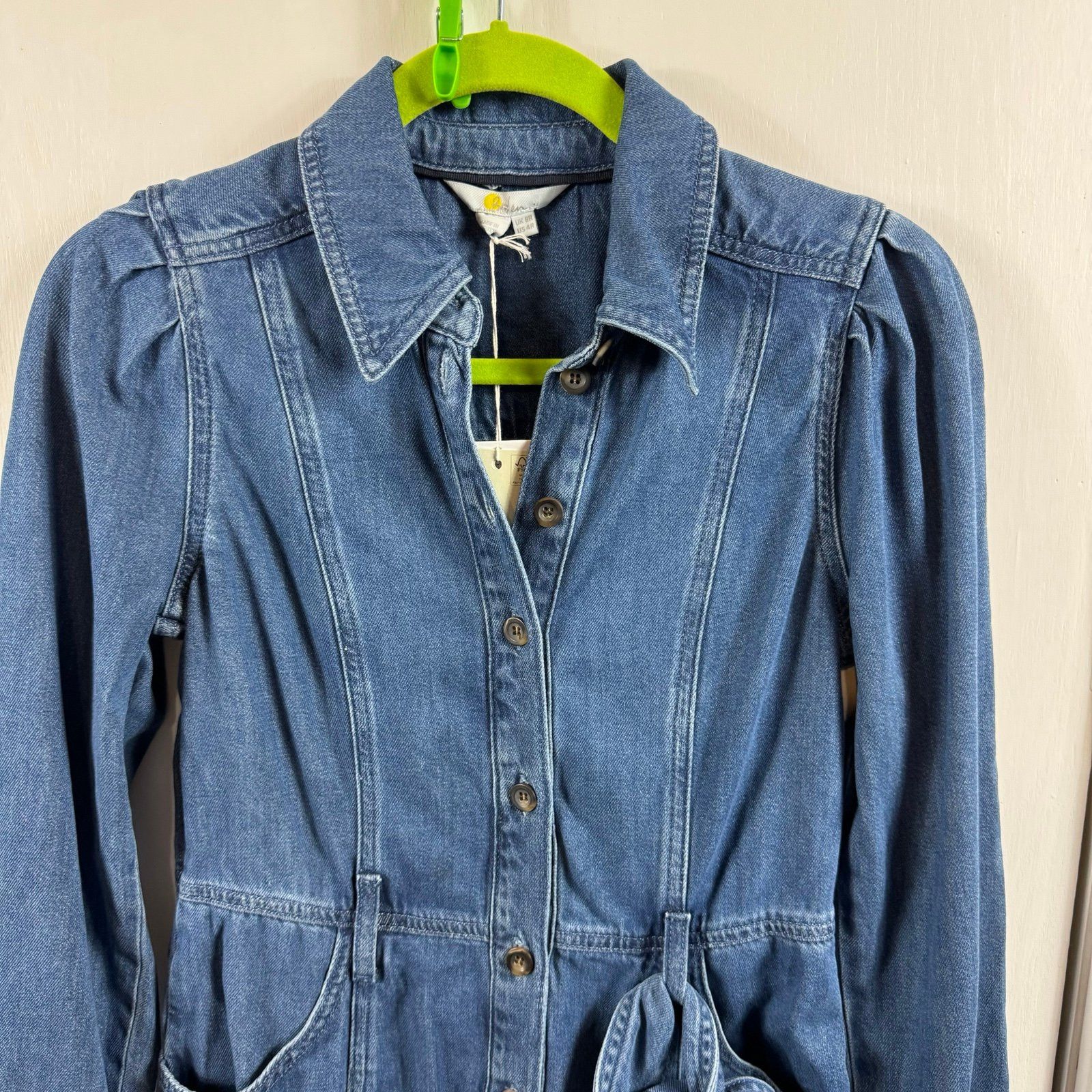 Boden Boden mid vintage Puff Sleeve Denim Mini Dress. Size S / US 4 / IT 40 - 5 Thumbnail