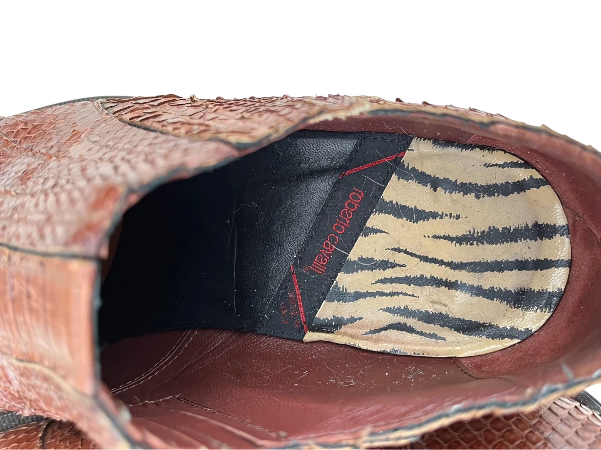 Roberto Cavalli ARCHIVE REAL PYTHON SKIN LEATHER SHOES Size US 8 / EU 41 - 4 Thumbnail