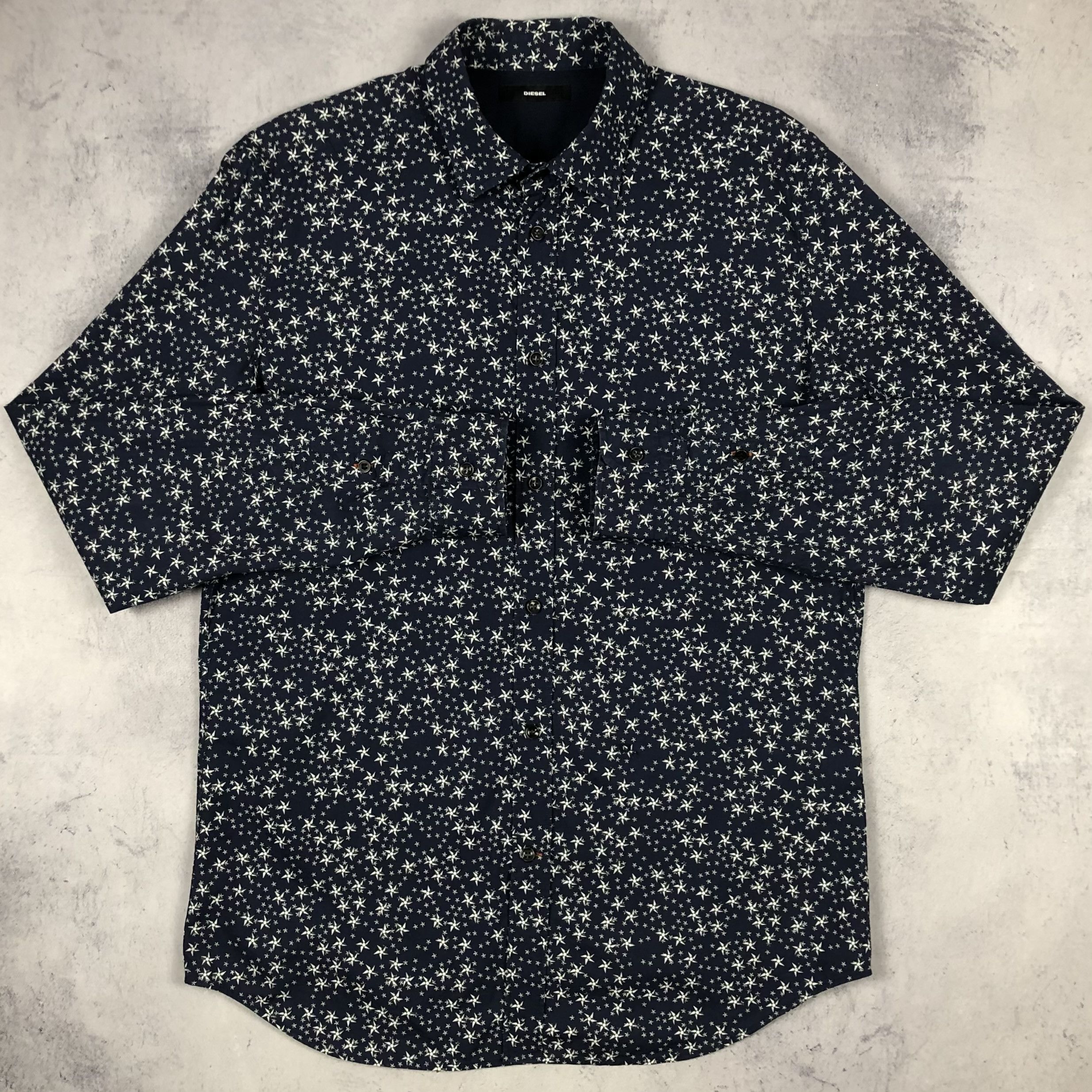 Diesel Diesel Pinwheel Star Pattern Button-up Shirt Size US XL / EU 56 / 4 - 8 Thumbnail