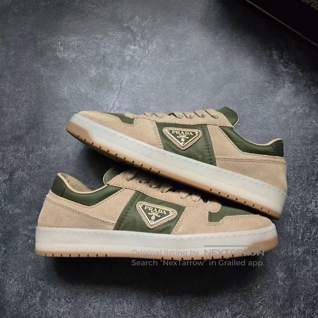 Prada Prada Downtown Moss Green Triangle Logo Sneakers. Size US 6 / EU 39 - 4 Thumbnail