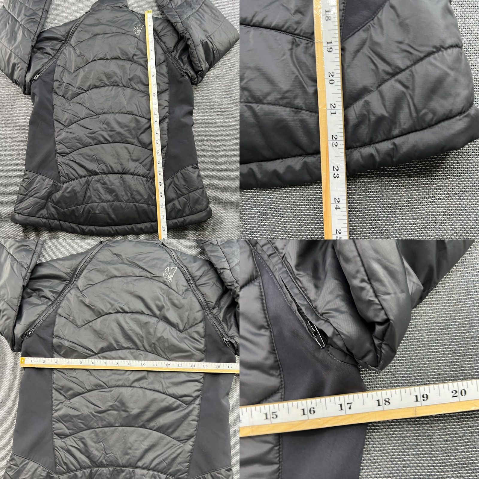 Vintage Millet Pertex Microlight Womens Black Jacket Medium Vest Removable Sleeves Hooded Puffer Jacket Outdoor Casual Zip Size M / US 6-8 / IT 42-44 - 9 Thumbnail