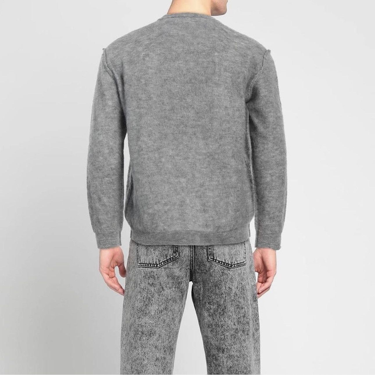 Roberto Collina Grey Roberto Collina Mohair Sweater Size US L / EU 52-54 / 3 - 3 Thumbnail
