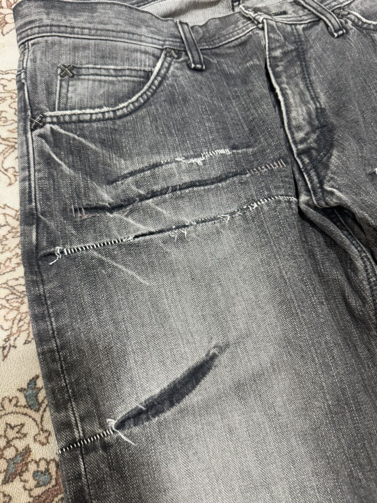 If Six Was Nine × Lee × Vintage Vintage Lee Riders Rare Design Flare Jeans Size US 32 / EU 48 - 6 Thumbnail