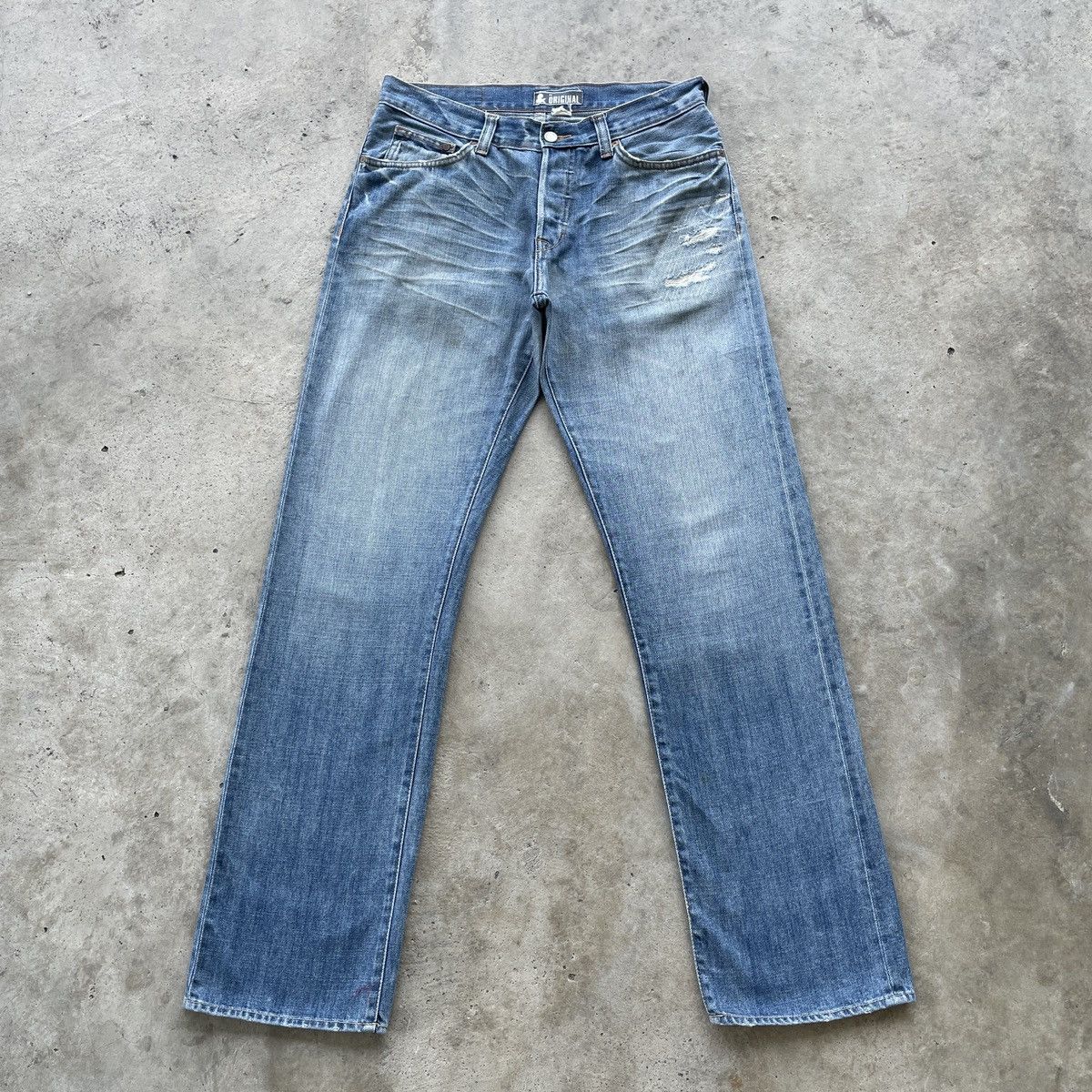 Japanese Brand × Jean Vintage Japanese Faded Fly Button Jeans Denim Pants W32 Size US 32 / EU 48 - 1 Thumbnail