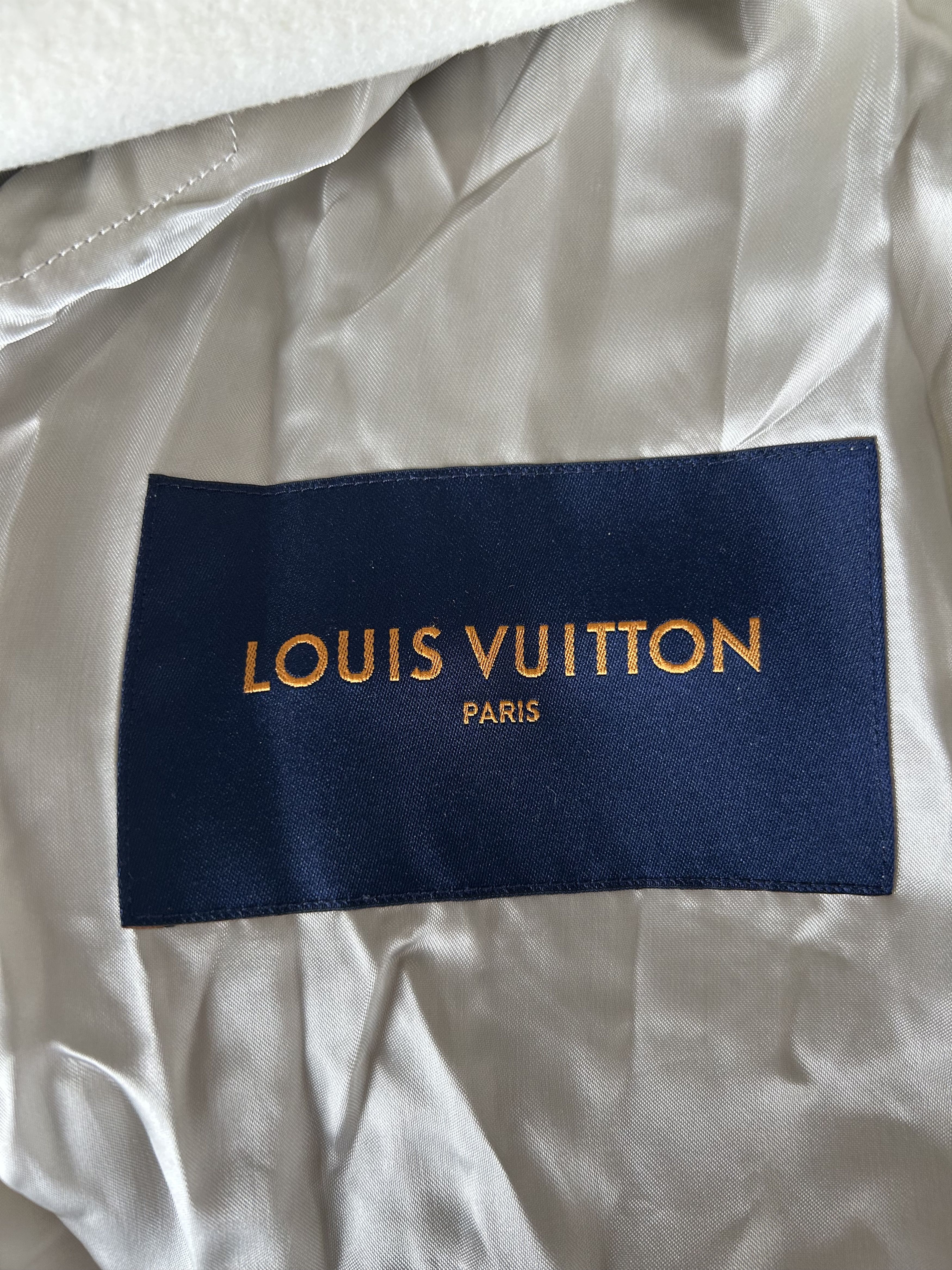 Louis Vuitton Louis Vuitton White & Blue Bunny Varsity Jacket Size US L / EU 52-54 / 3 - 3 Thumbnail