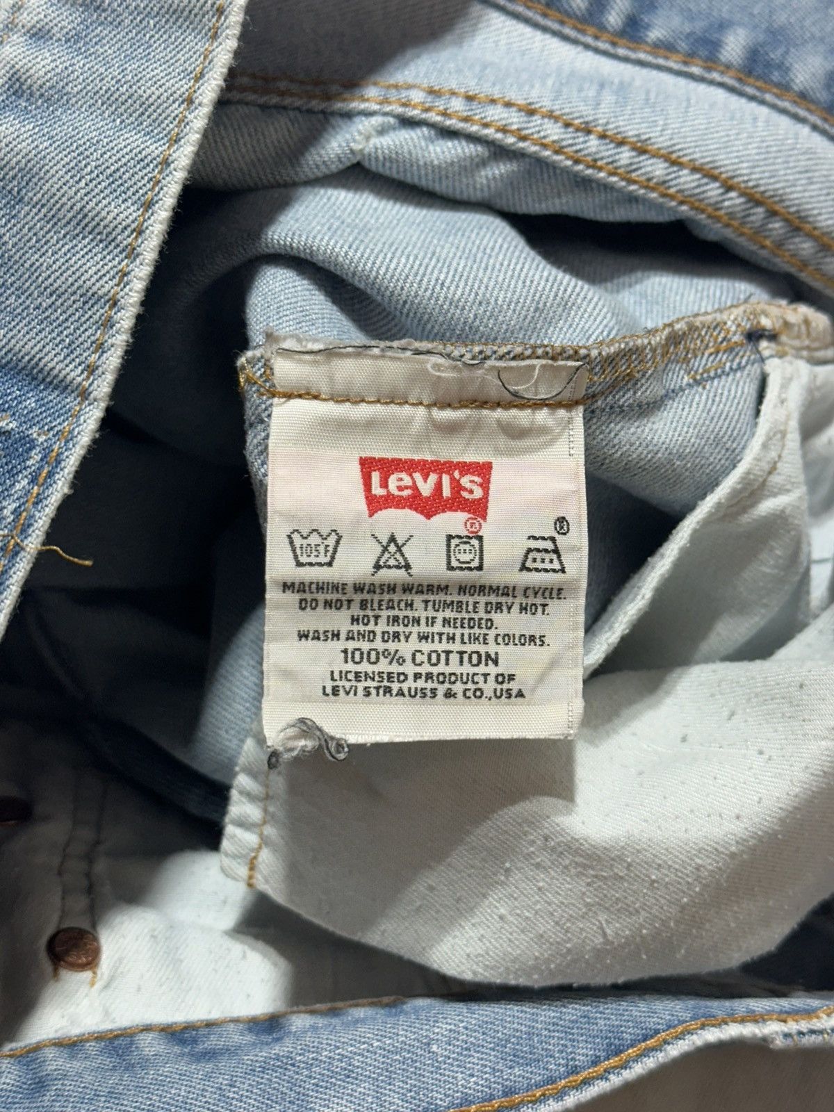 Levi's Vintage Clothing Vintage 90s Levi's Distressed Baggy-Fit Size US 34 / EU 50 - 7 Thumbnail