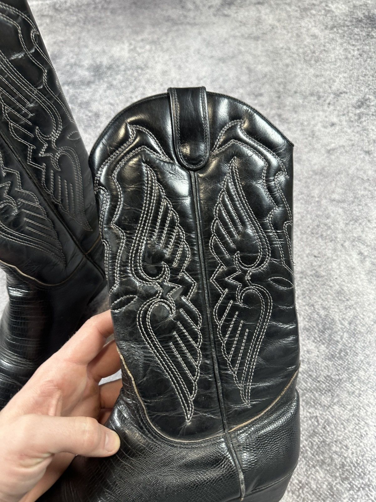 Vintage Y2K Vintage Leather Cowboy High Boots Streetwear Rare USA 36 Size US 6 / IT 36 - 3 Thumbnail