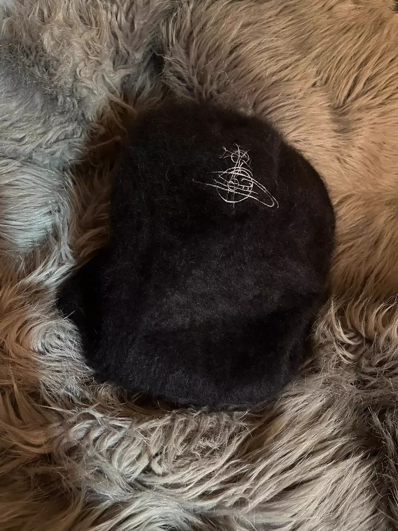 Vivienne Westwood Vivienne Westwood Black gold-brimmed fur hat Size ONE SIZE - 2 Thumbnail